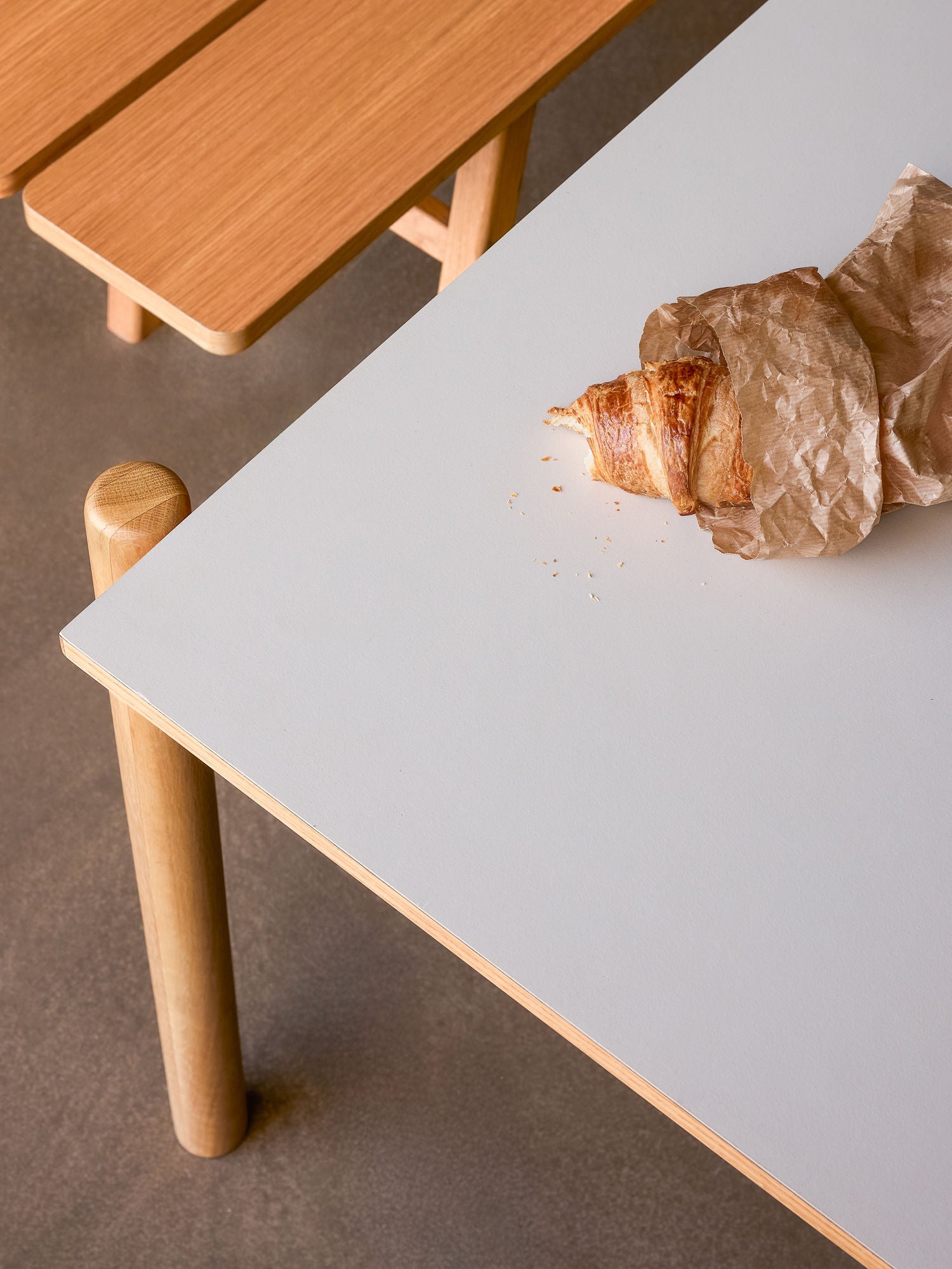 Oblique Esstisch Rechkteckig Grau