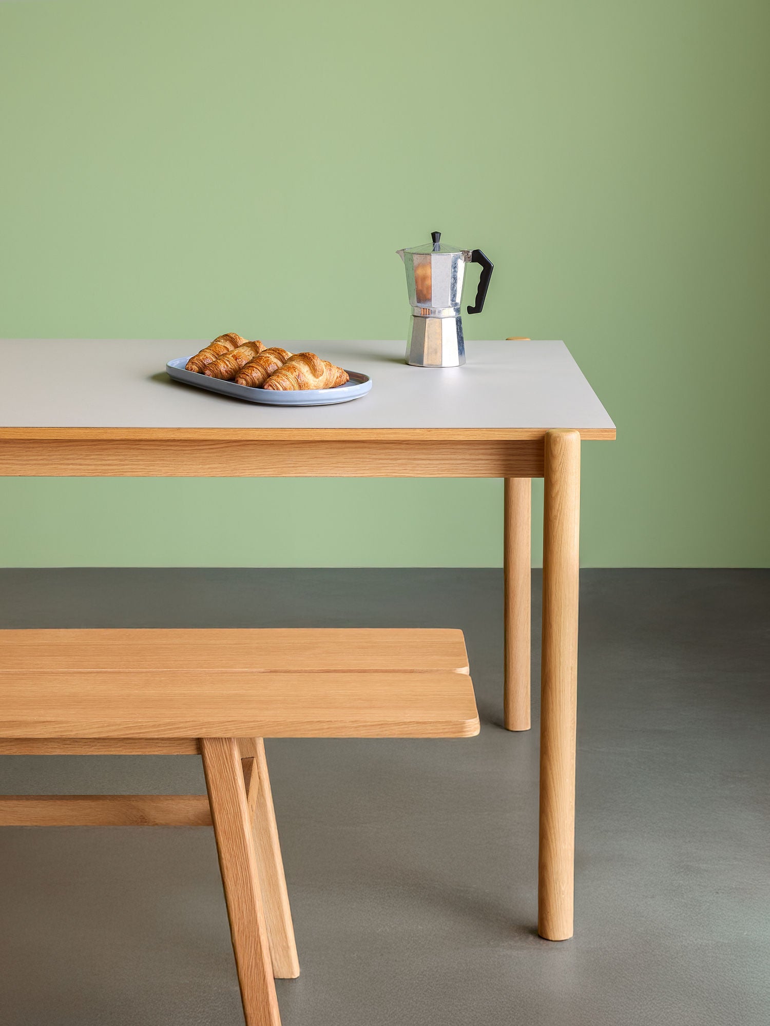 Oblique Esstisch Rechkteckig Grau