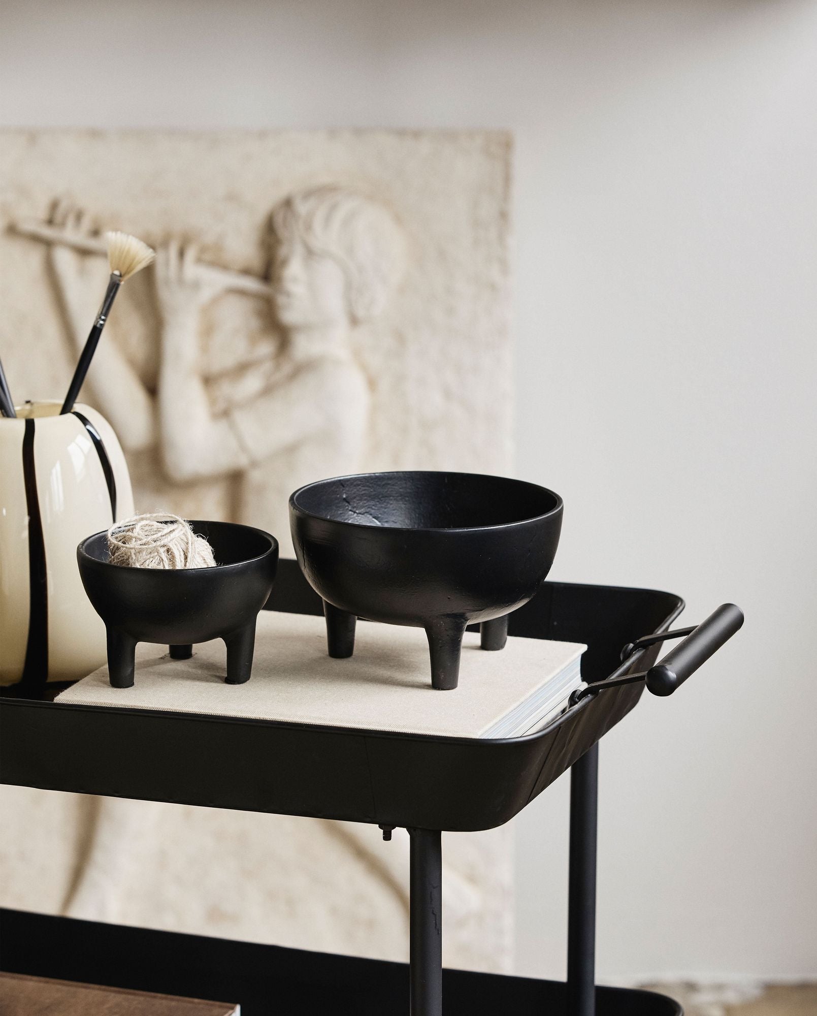 FULDA Eisenrollwagen Auf Rollen mit Lagerfläche und Industriellem Look