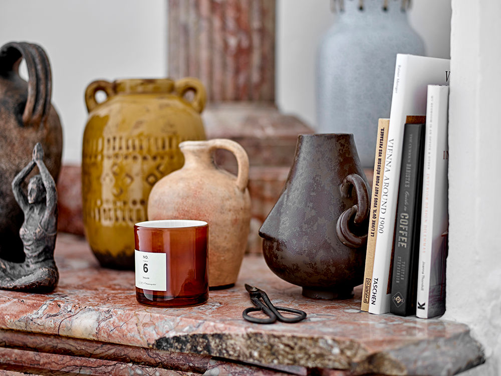 Tarun Deko-Vase Braun Steingut mit Skulpturalem Look für Gemütliche Räume