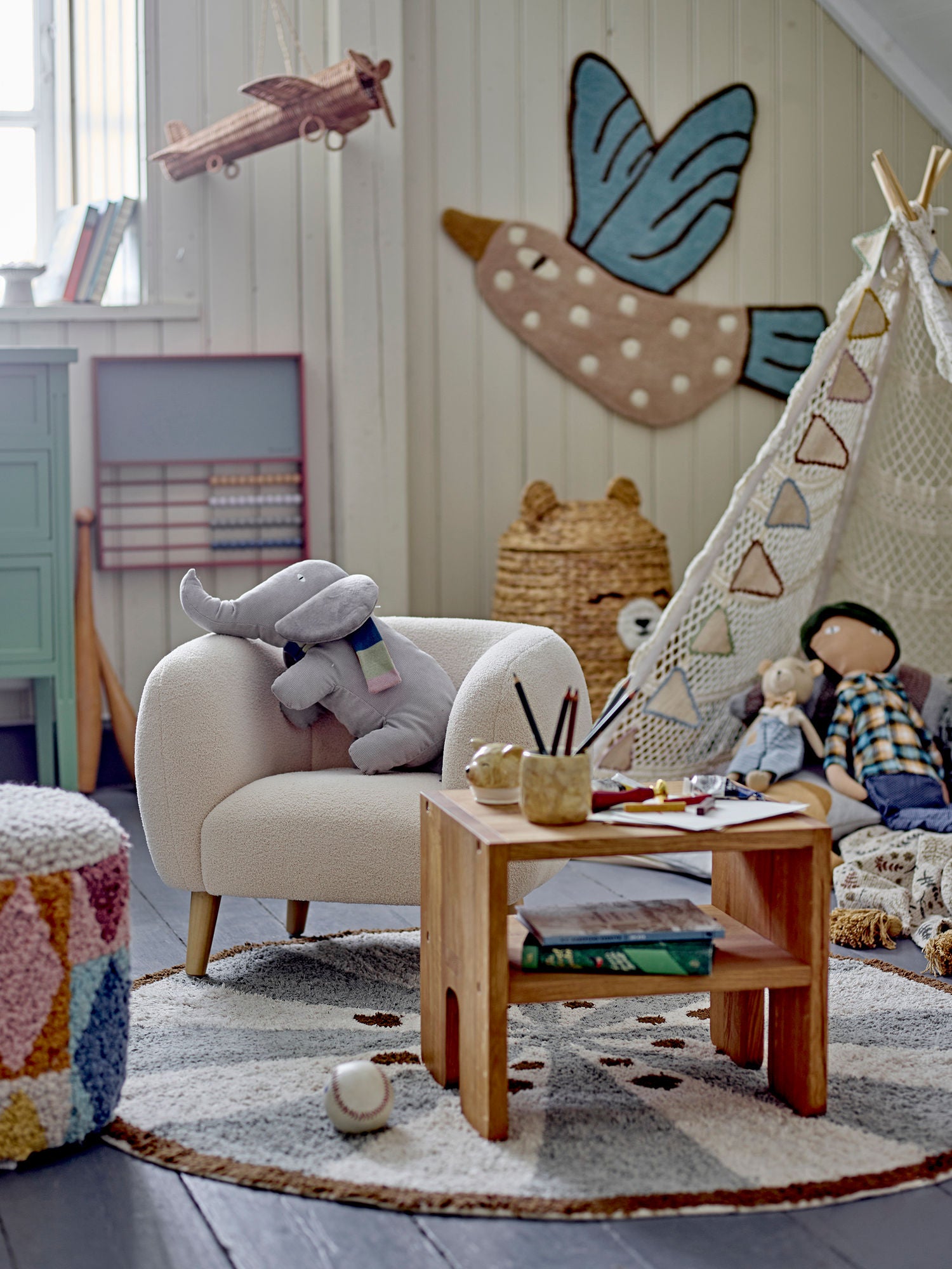 Ferdinand Plüschtier, Grau, Baumwolle