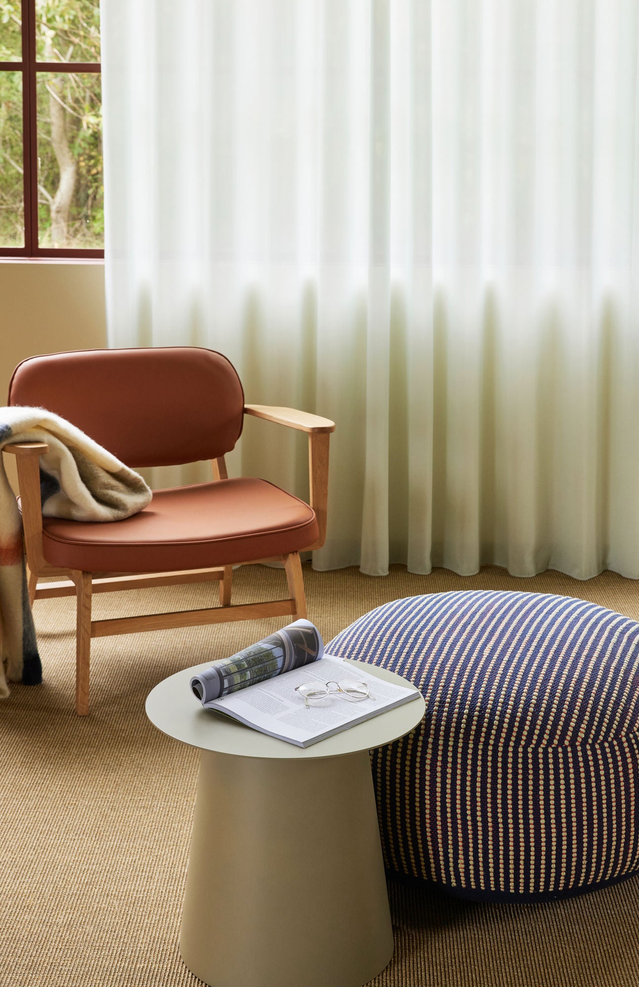 Haze Loungestuhl Braun/Naturfarben