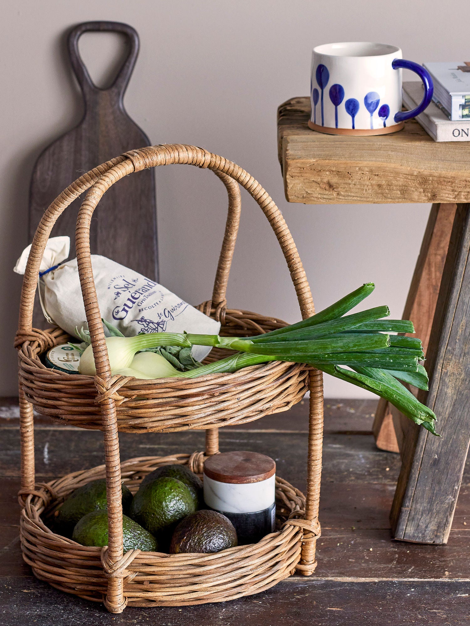 Linora Becher, Blue, Steingut