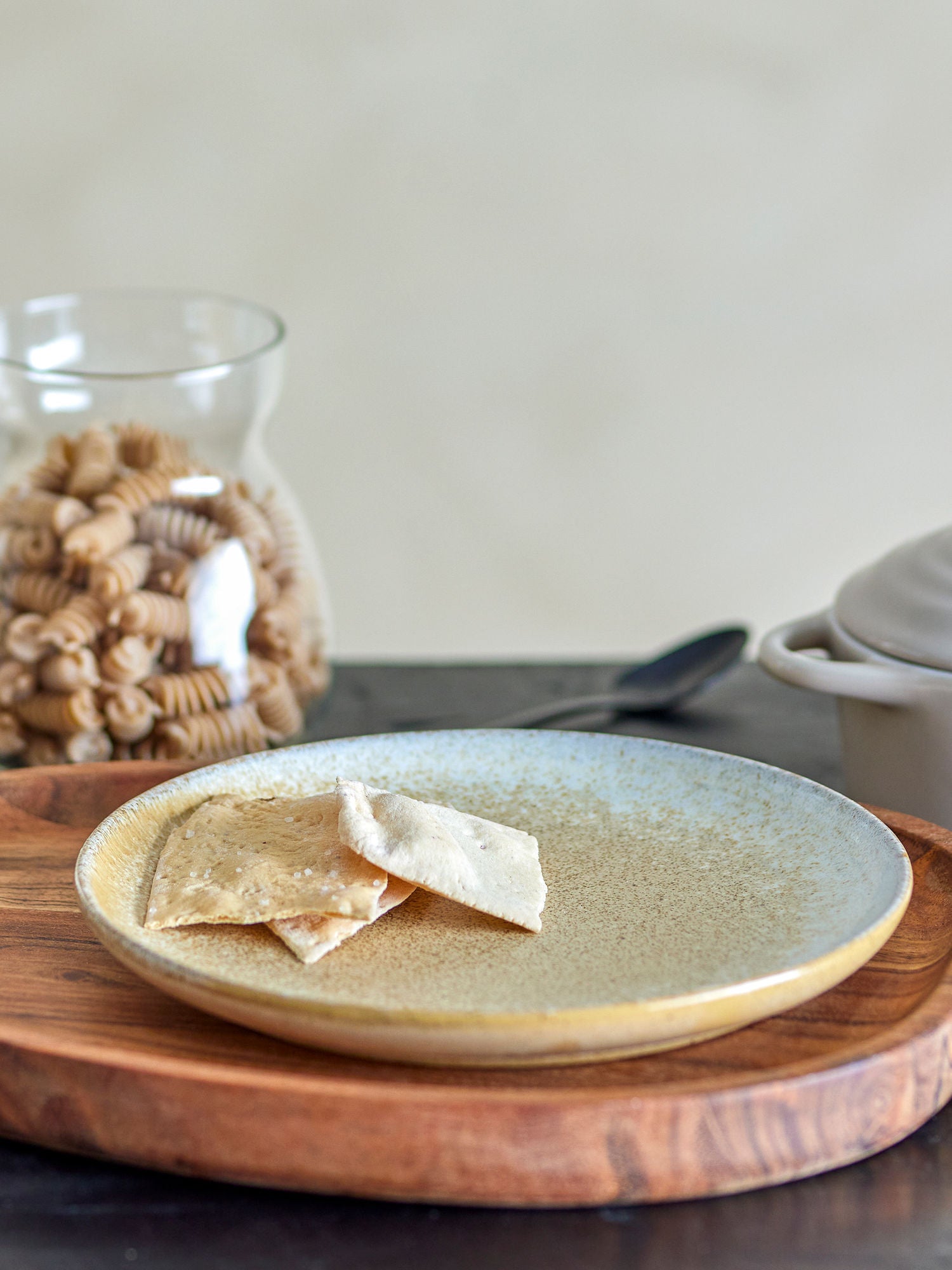 Paula Frühstücksset Natur Steingut Marmorglasur Harmonisches Design