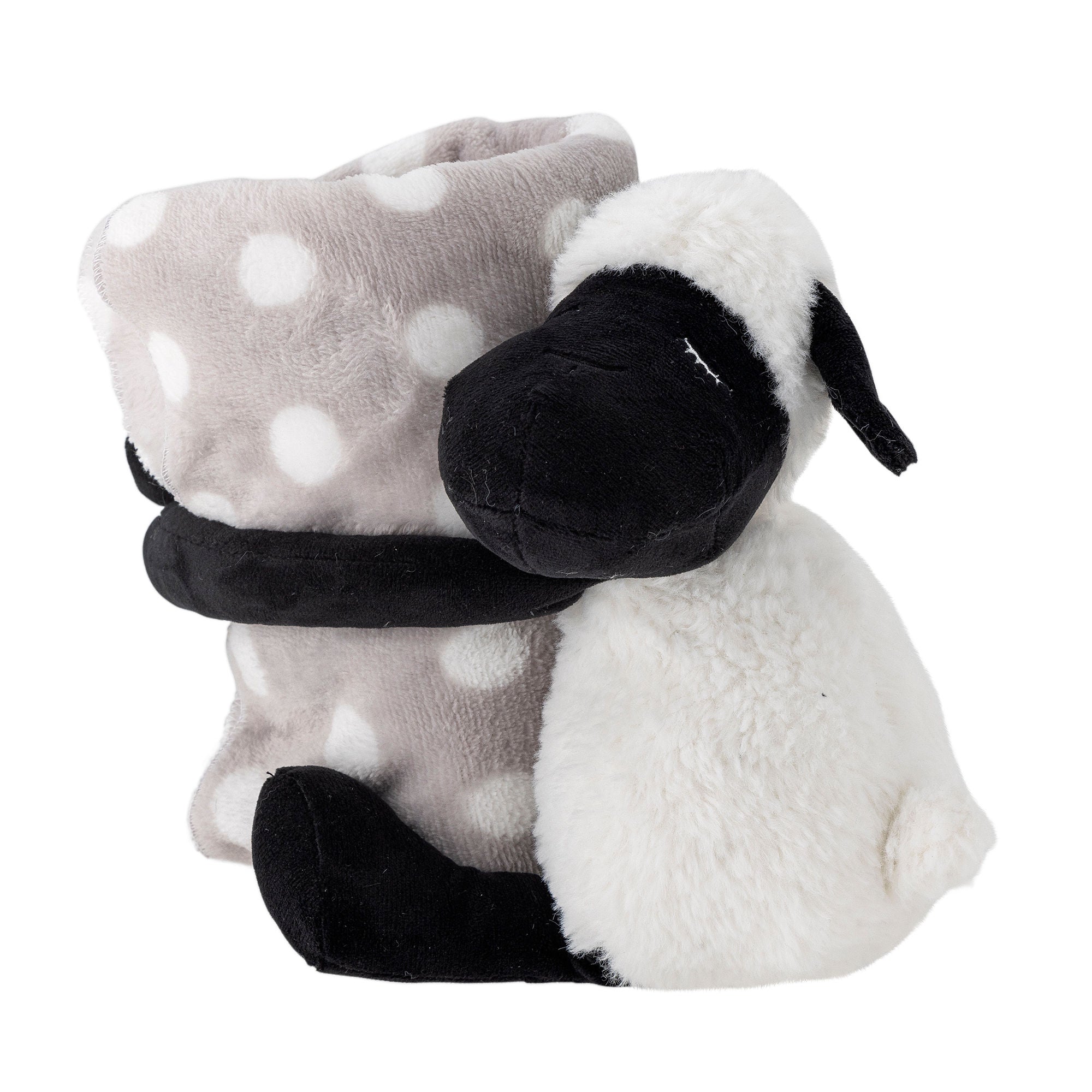 Dolly Plüschtier mit Decke, weiß, Polyester