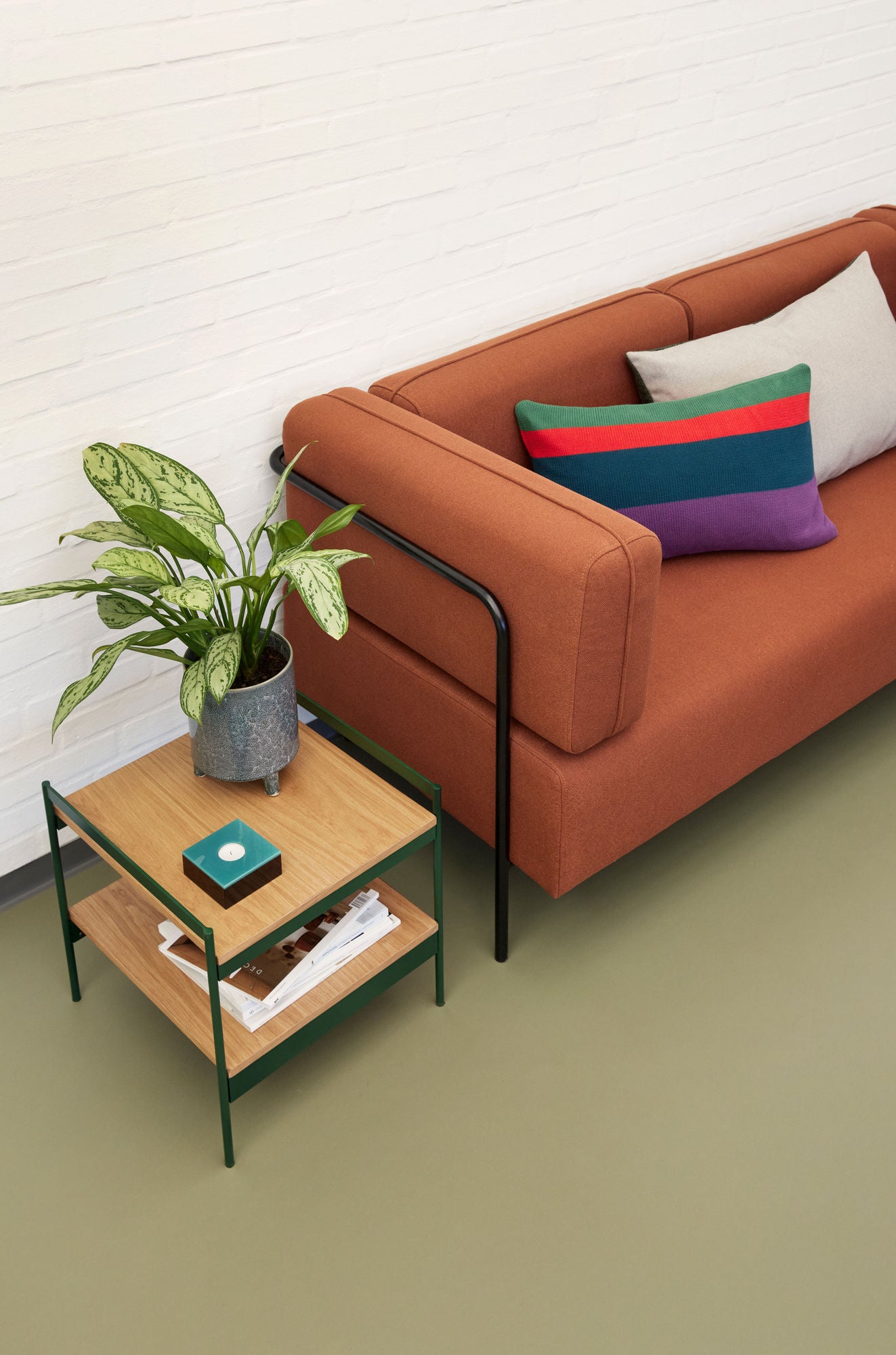 Jaunty Beistelltisch Grün/Naturfarben