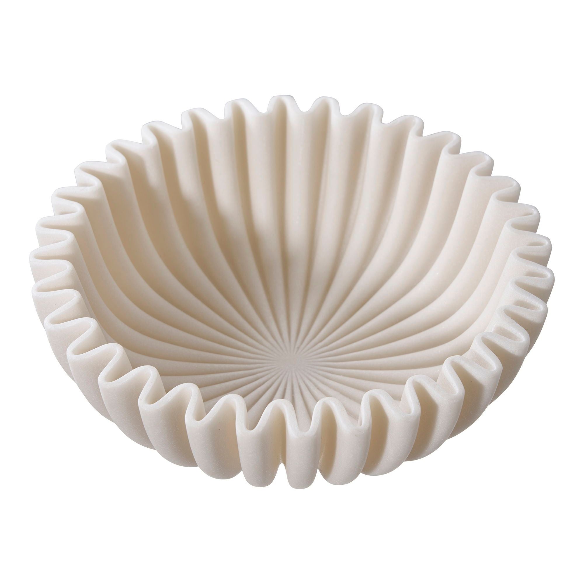 Schale aus Polyresin, Beige, Ø20x6,5 cm