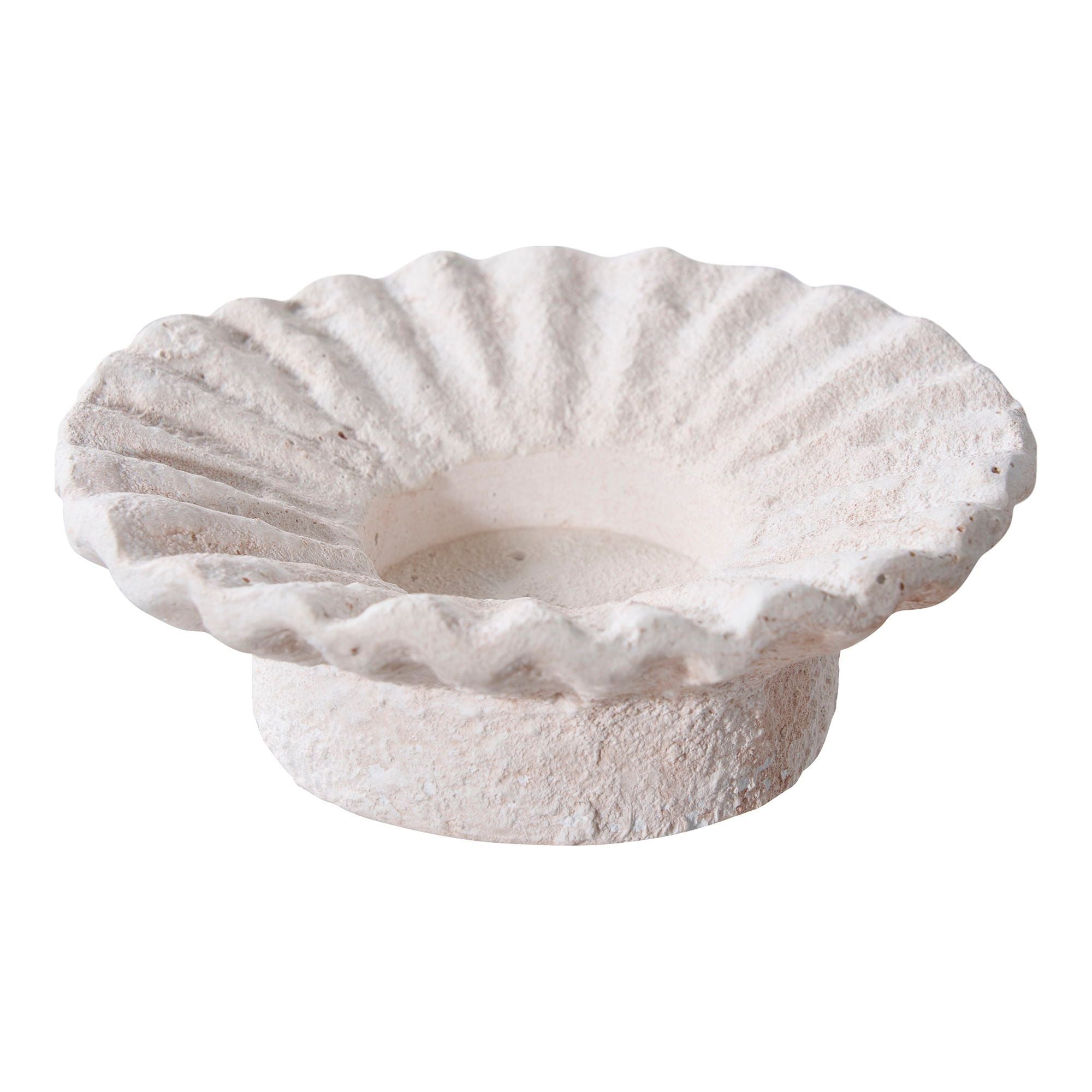 Kerzenhalter Set 2-teilig Zement weiß