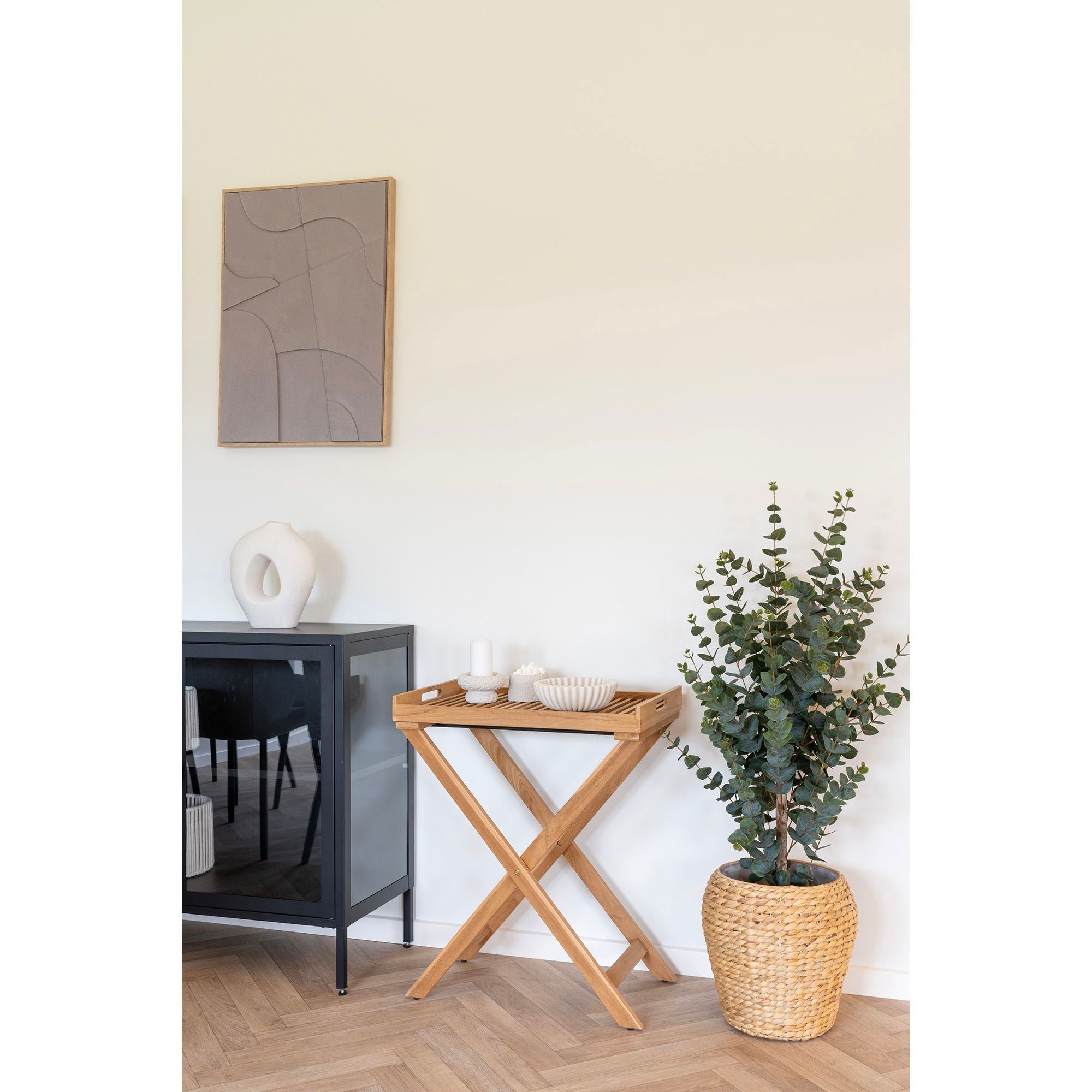 Kerzenhalter Set 2-teilig Zement weiß