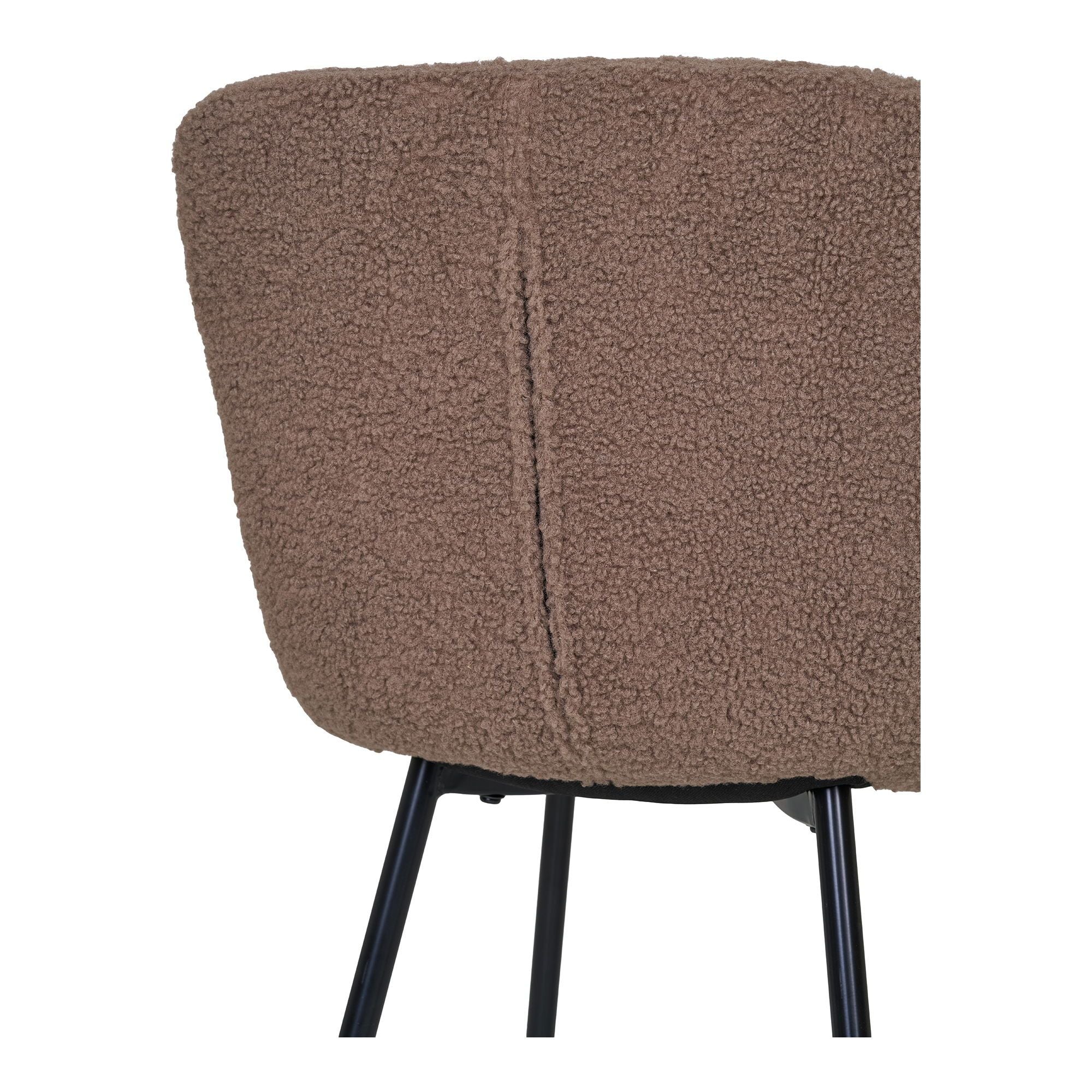 Halden Esszimmerstuhl 2er-Set Kunstfell dunkelbraun