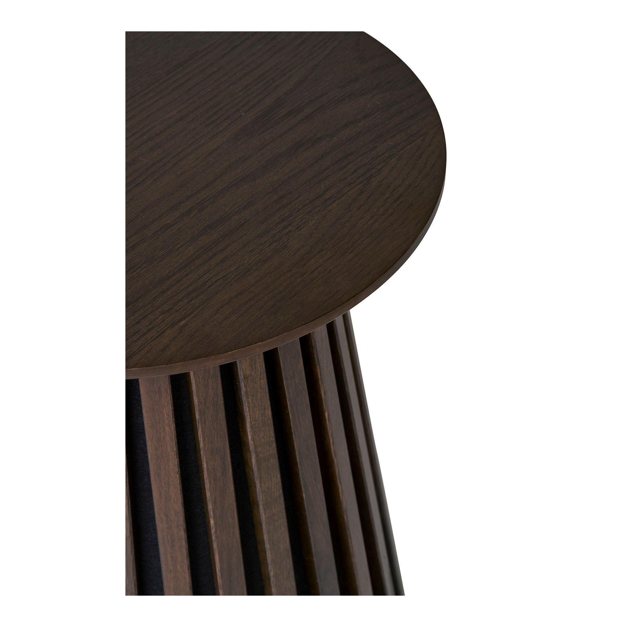 Osaka Beistelltisch – Eichenfurnier, Smoked, Ø40 cm