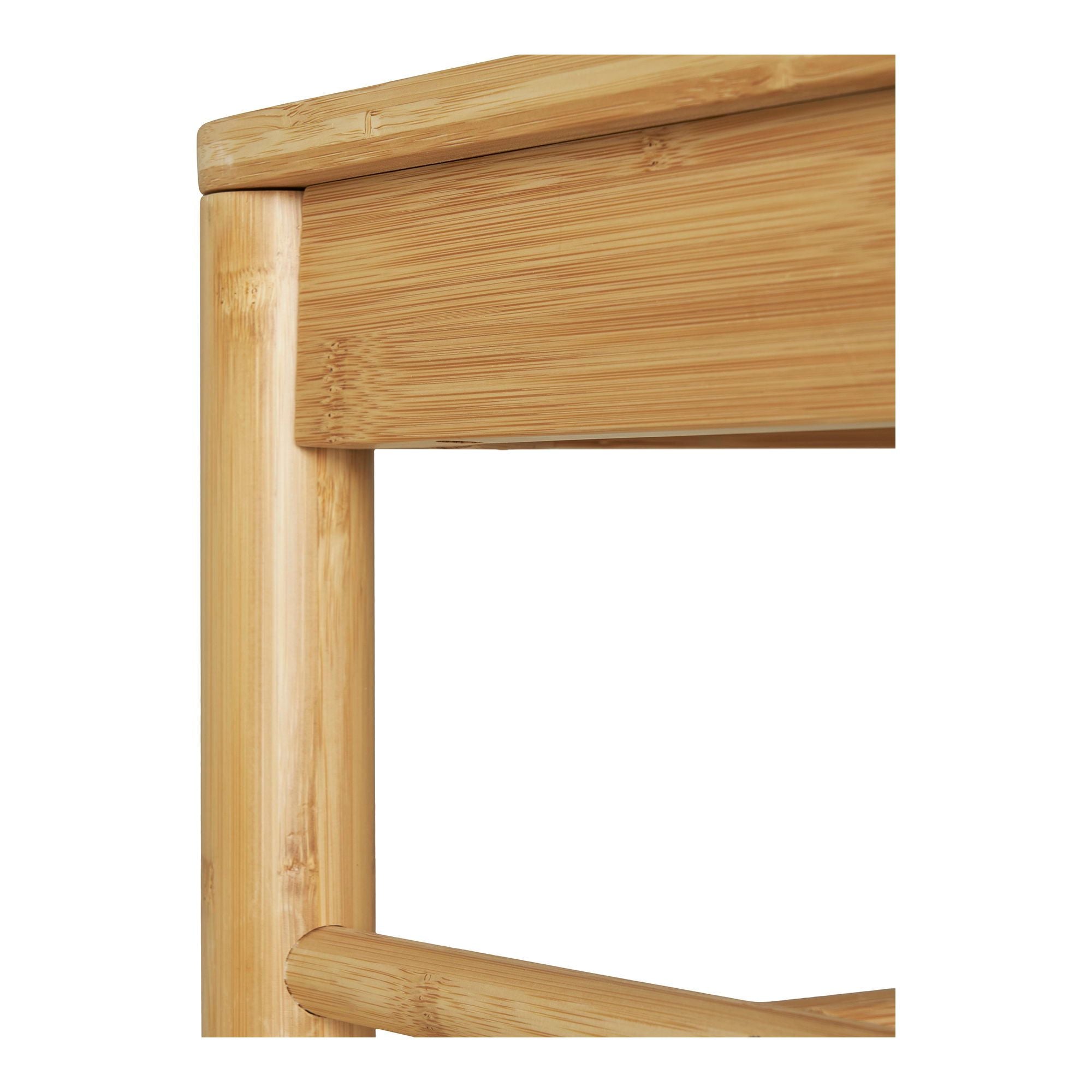 Ember Kleiderständer mit Natürlicher Geflechtbank und Bambus für Stilvolle Aufbewahrung Zuhause