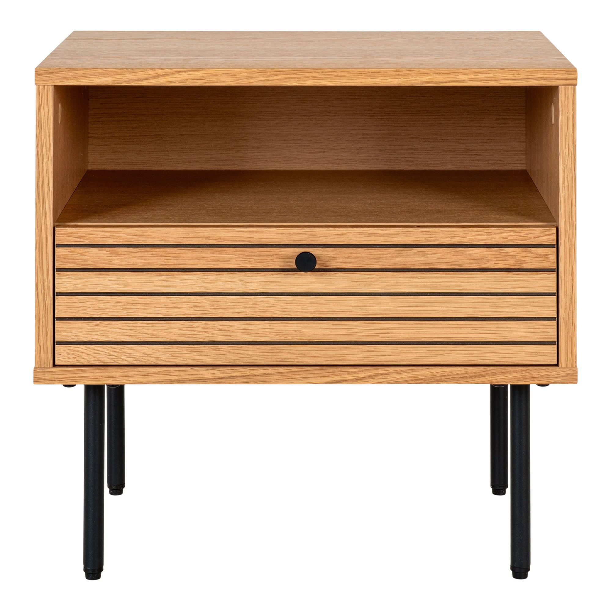 Kyoto Beistelltisch mit 1 Schublade, Eichenfurnier natur