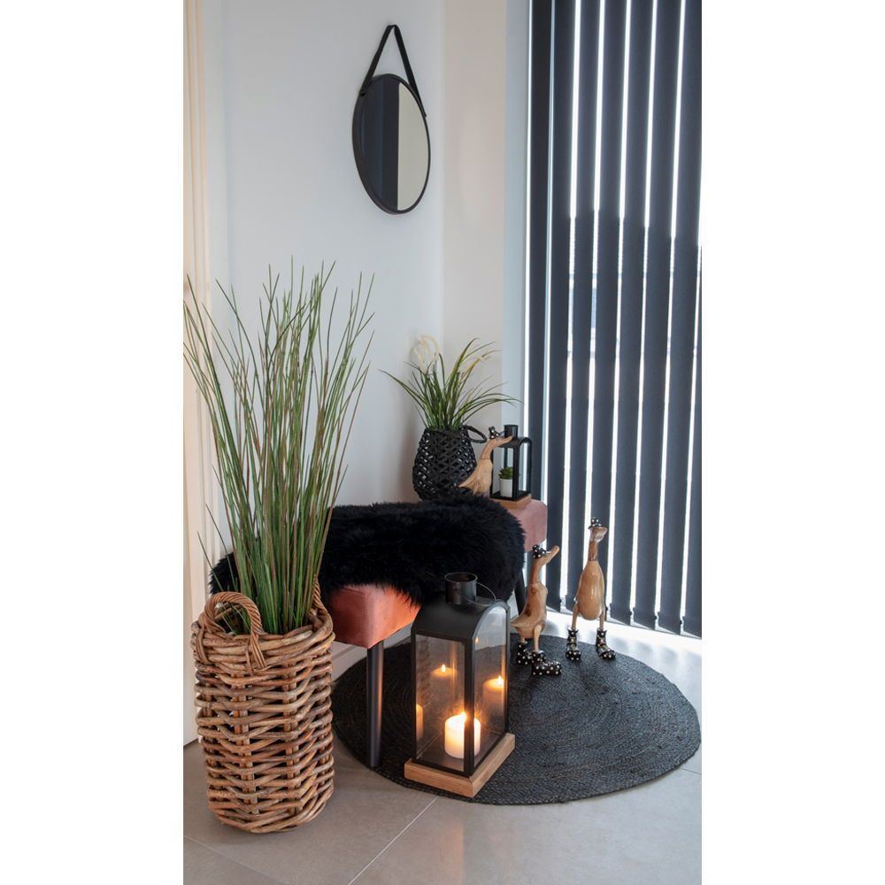 Kunstfell Lamm in Schwarz