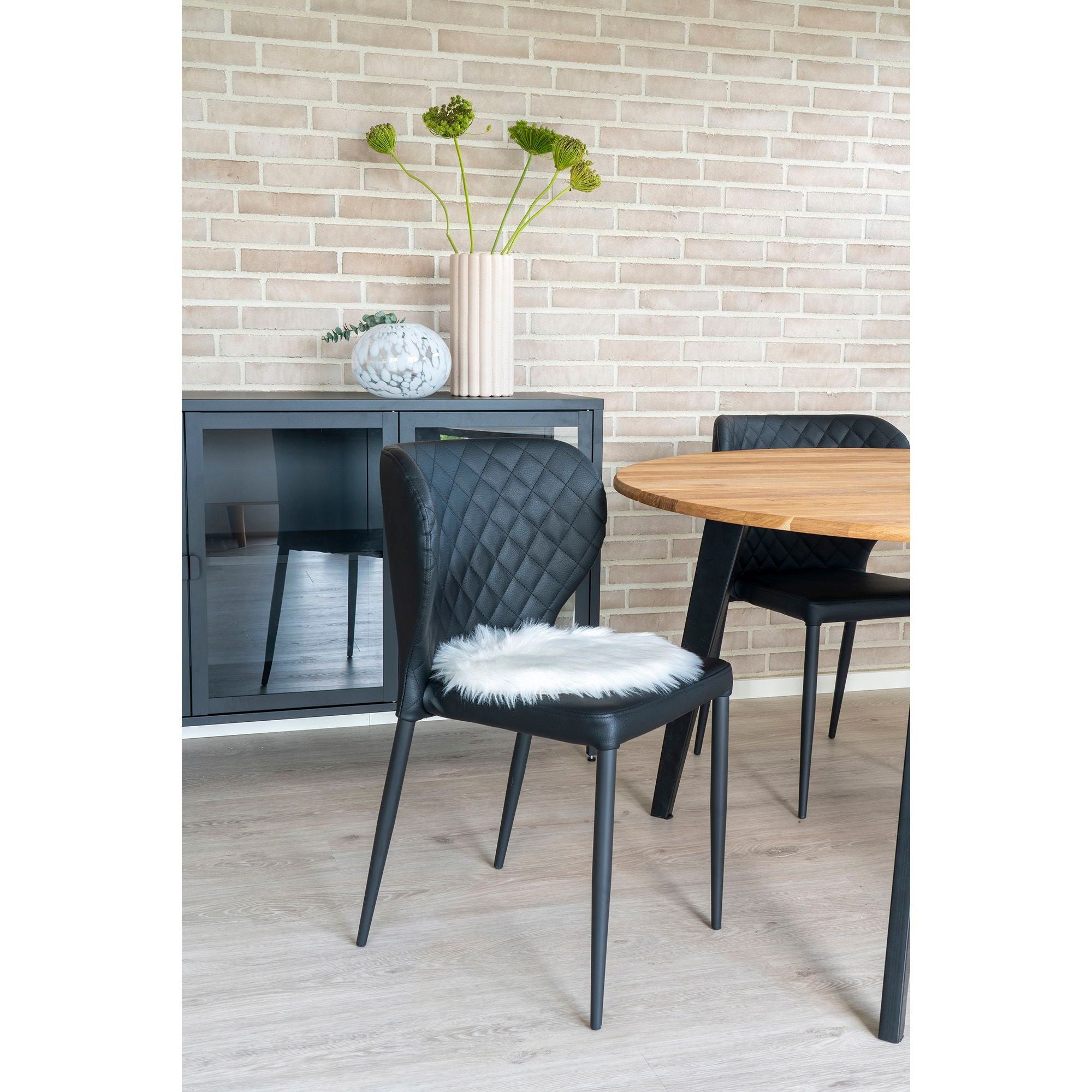 Kunstfell Lamm  Sitzkissen in Weiß