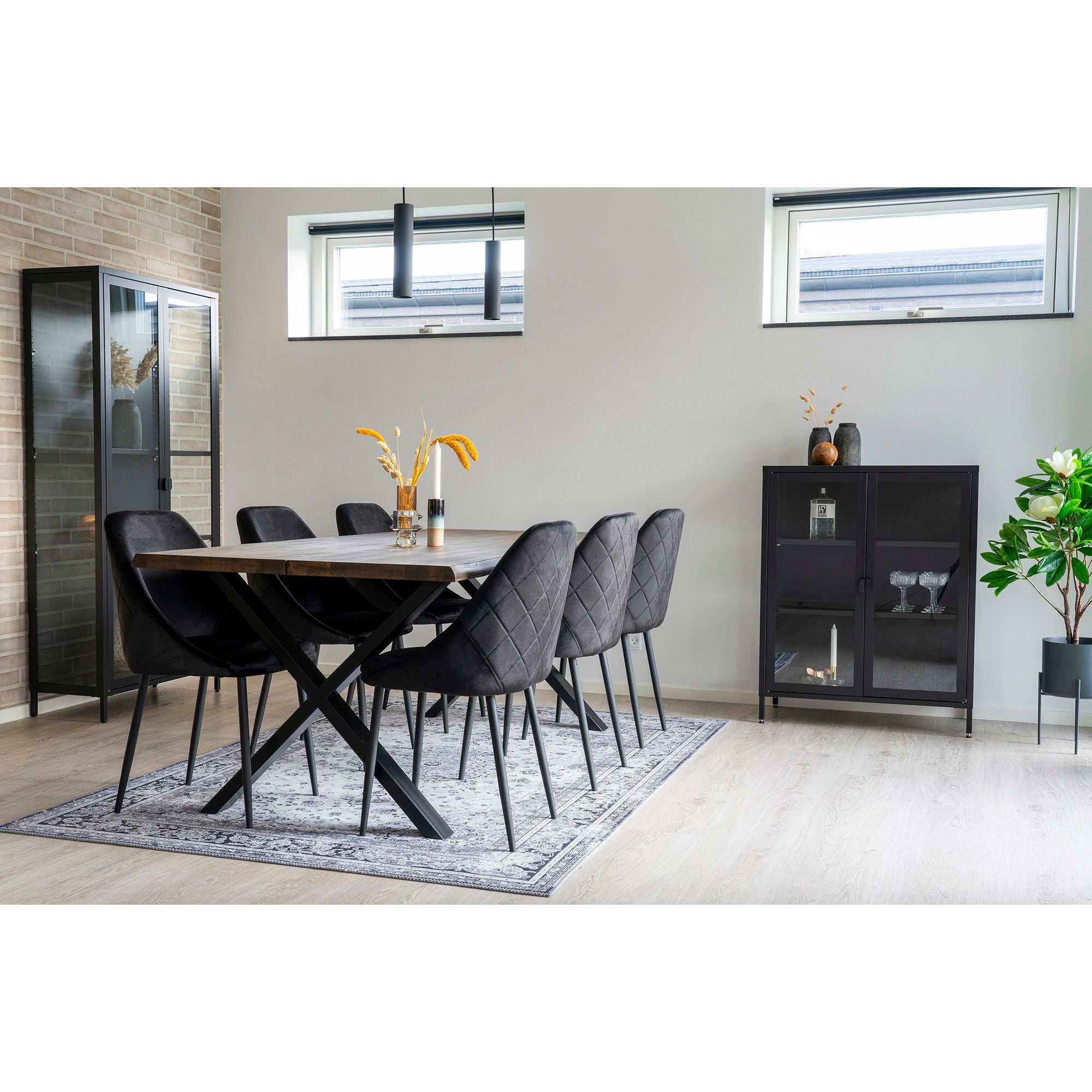 Havana Schwarz Weiß Teppich 160 x 230 cm Modernes Design für Wohnzimmer und Flur Ideal Als Blickfang