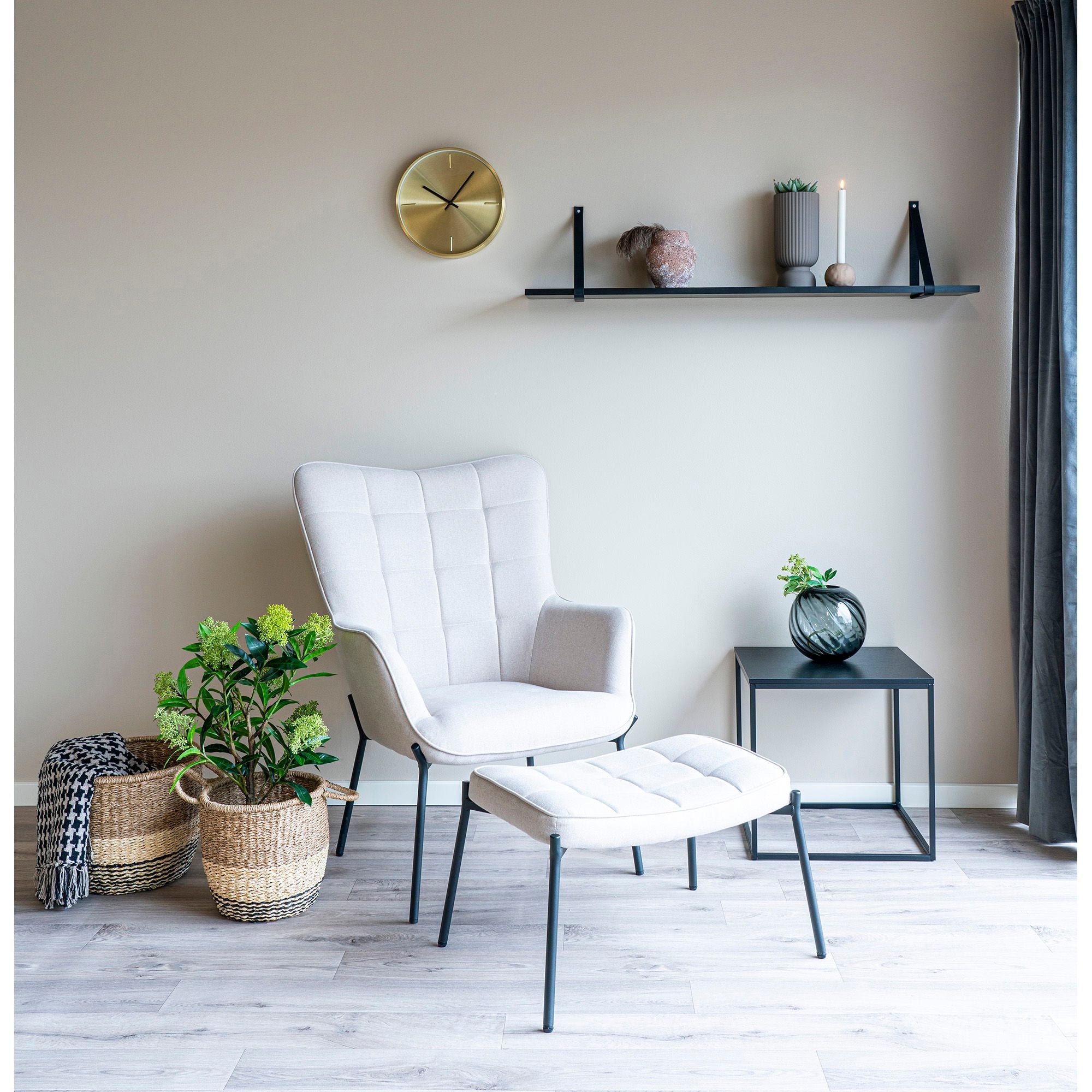 Lima Körbe Set 2-teilig Seegras natur/braun/schwarz