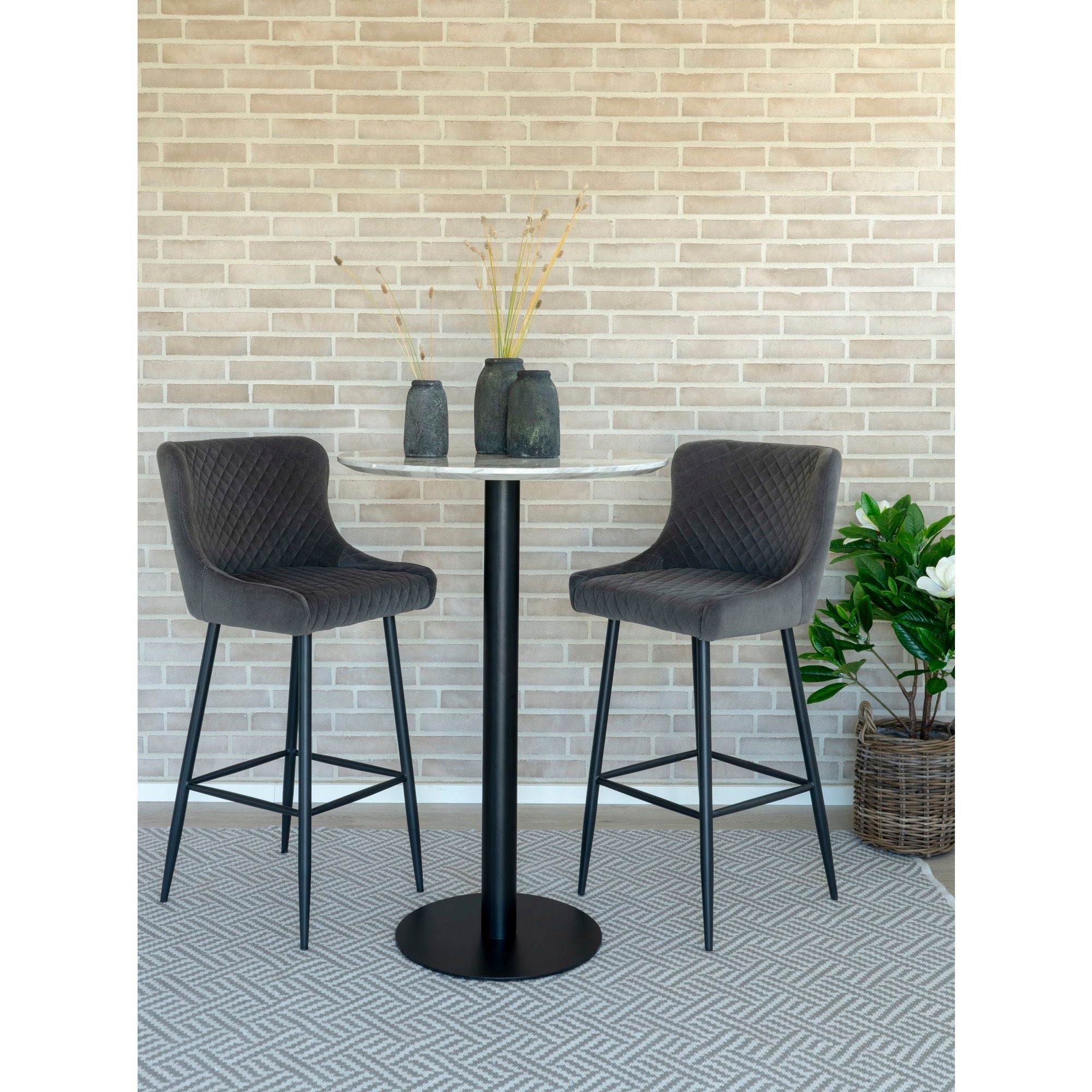 Velas Deko-Vasen Set 3-teilig Terrakotta dunkelgrau