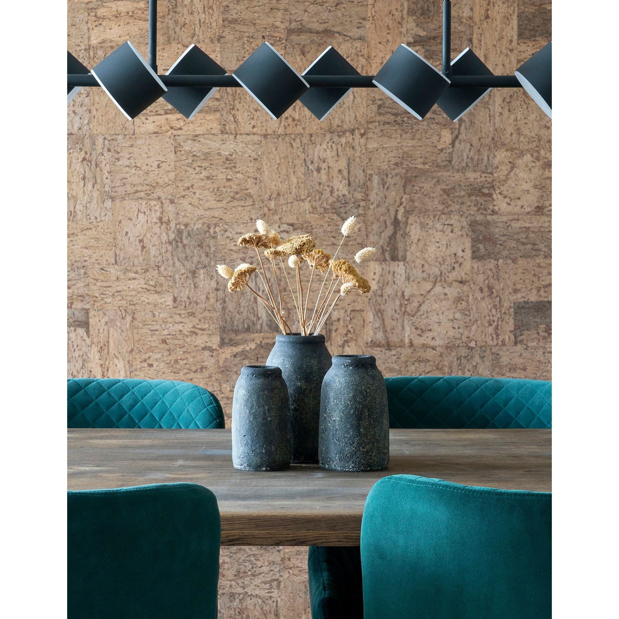 Velas Deko-Vasen Set 3-teilig Terrakotta dunkelgrau