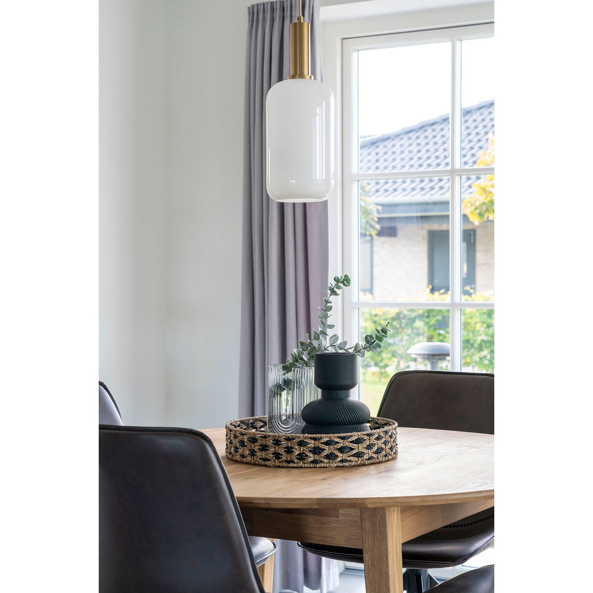 Nerja Tablett Seegras schwarz/natur Ø38 cm