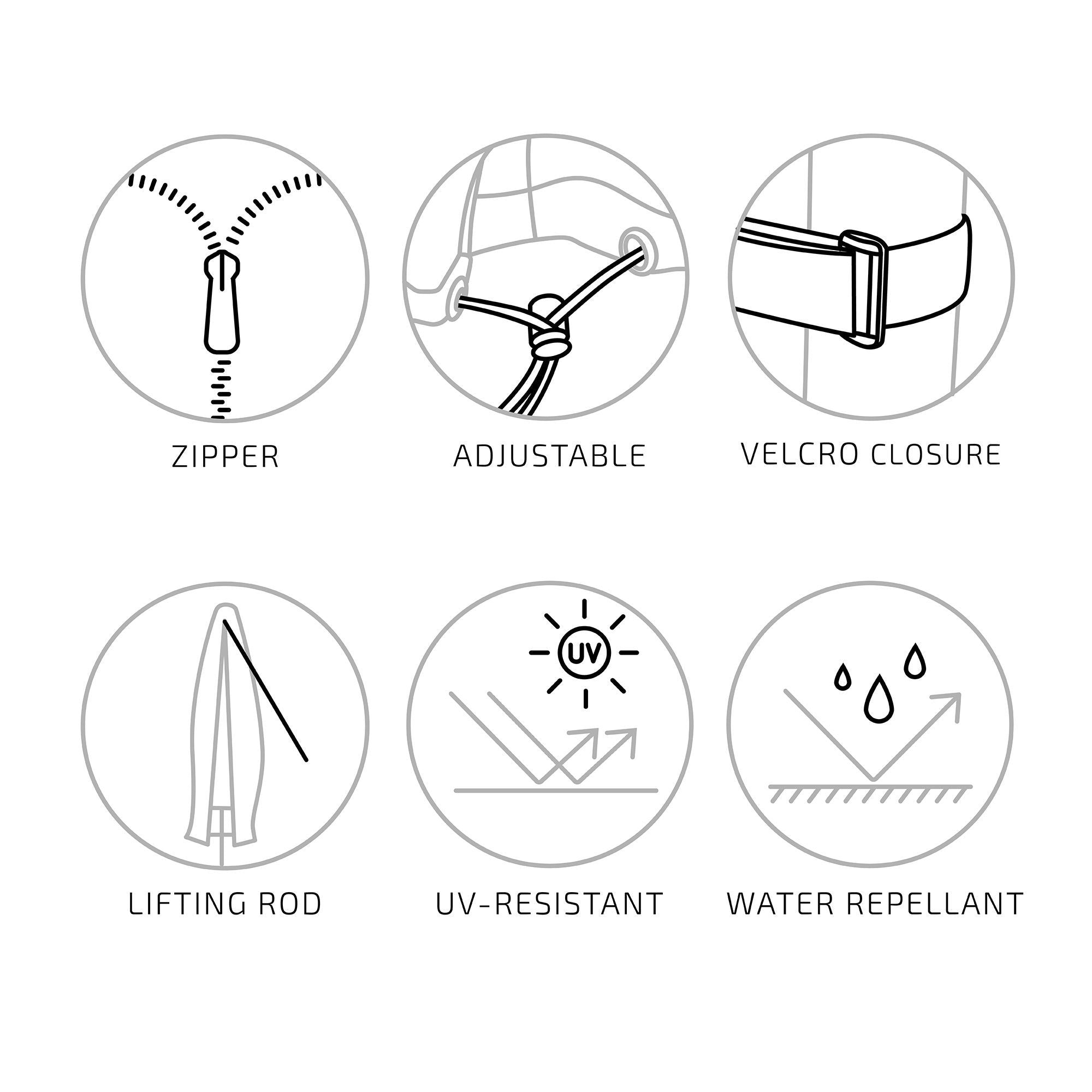 Luxury Hängeschirm Abdeckung Wasserdicht 600D PU