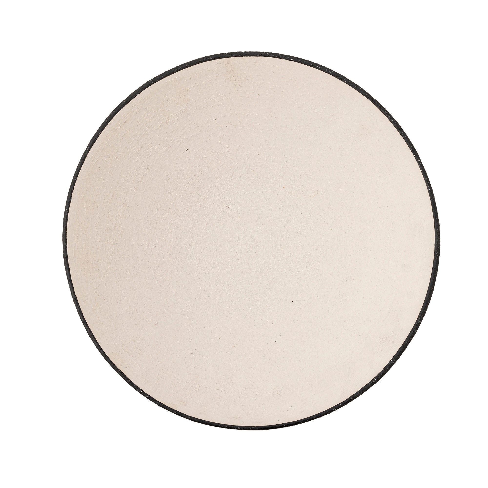 Mayotte Sockelschale Hochwertiges Steingut Matte Glasur Schwarz Muster