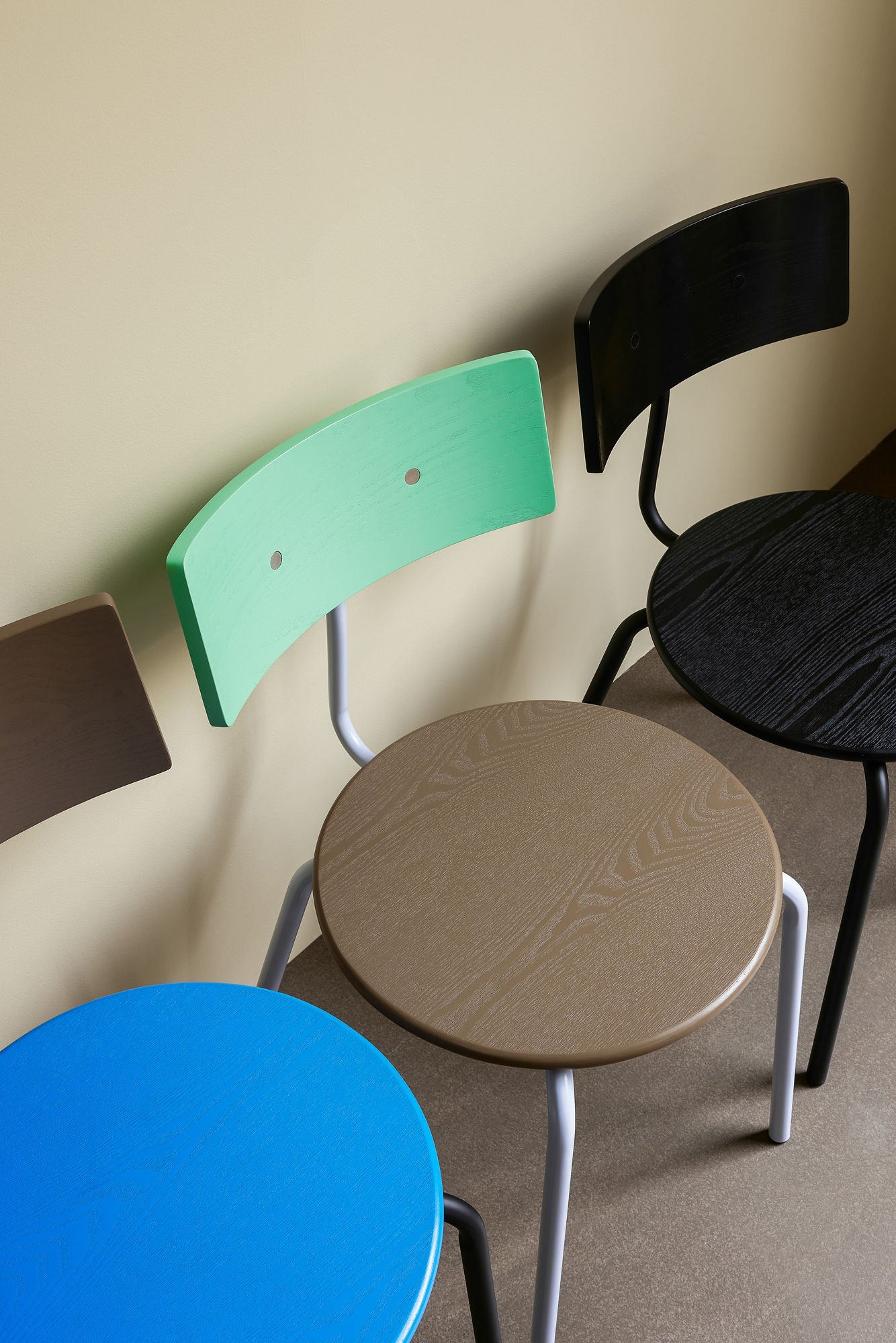 Koi Esszimmerstuhl Braun/Grün/Lila