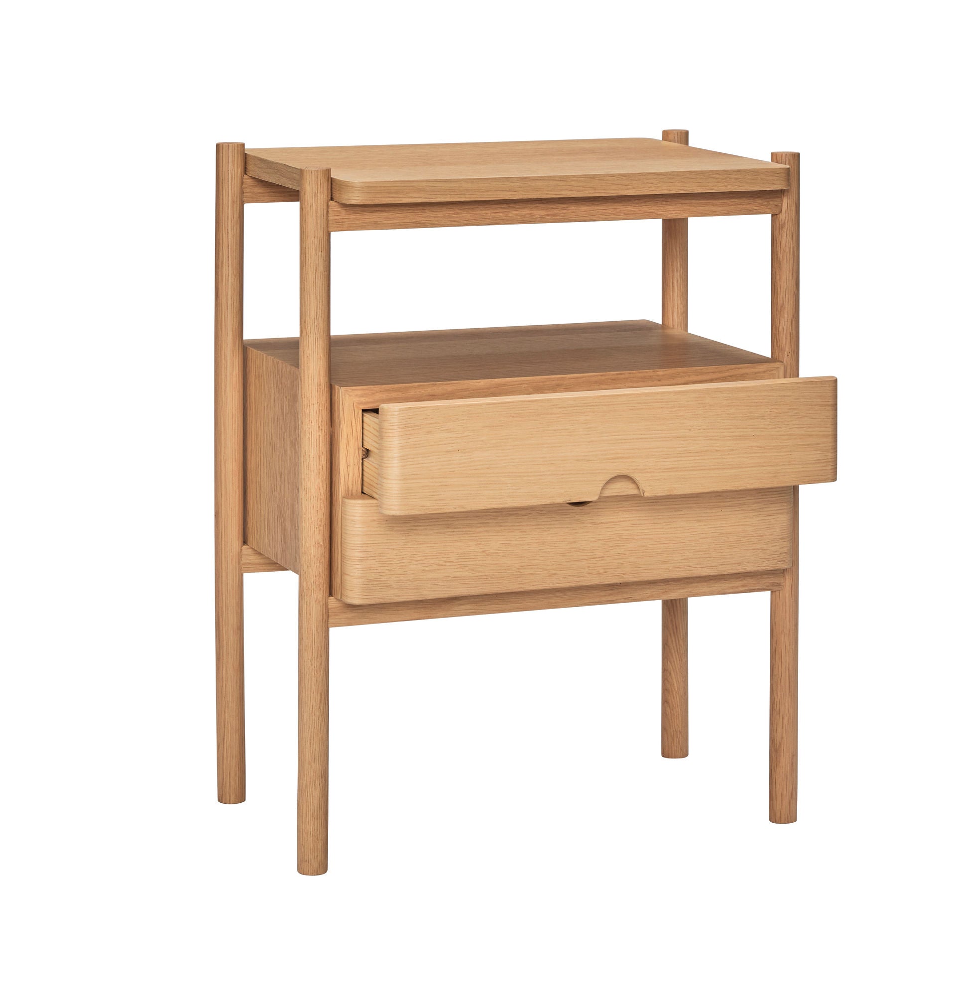 Nachttisch mit zwei Schubladen aus FSC®-zertifiziertem Holz