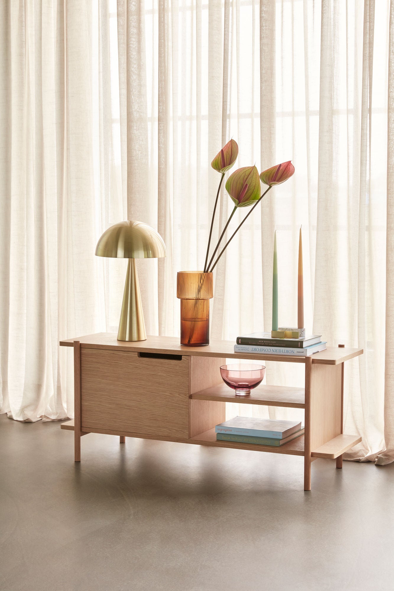 Mush Tischlampe Tall Messingfarben Moderne Rustikal 55 Cm Höhe