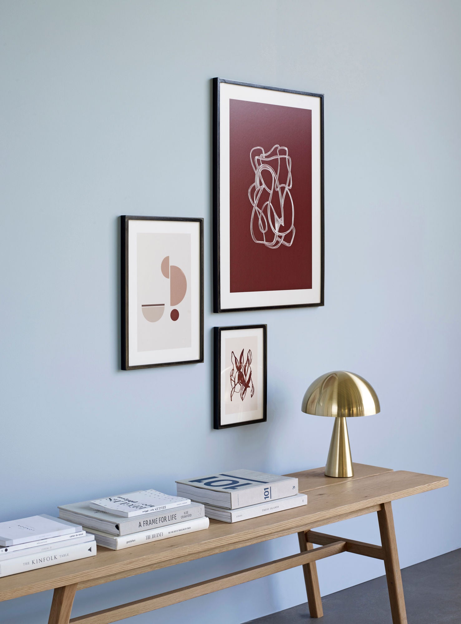 Mush Tischlampe Mini Messingfarben Geometrische Pilzform Reflektierendes Metall