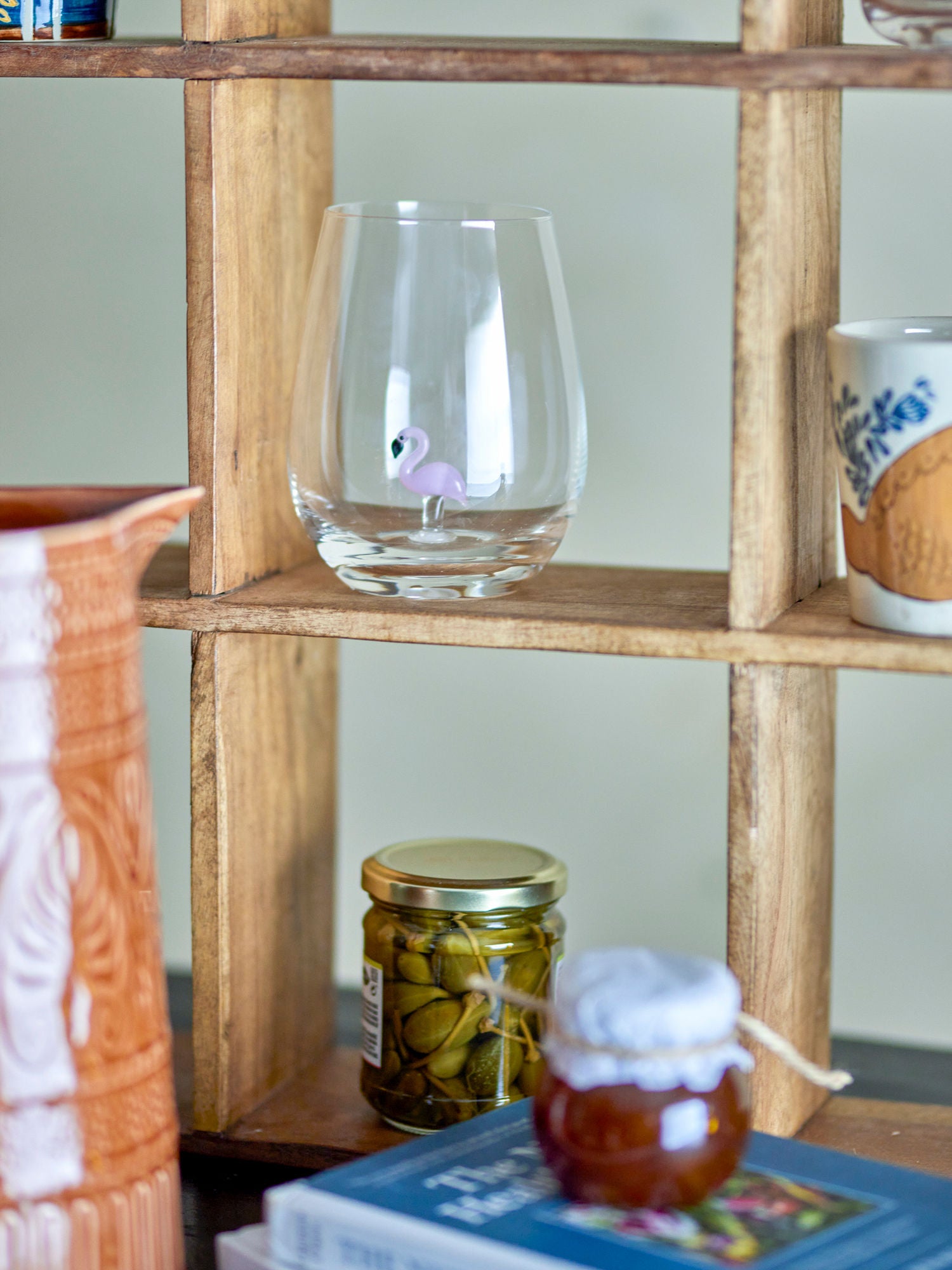 Misa Trinkglas Multipack Klar Glas mit Flamingo Schmetterling Blume Palme