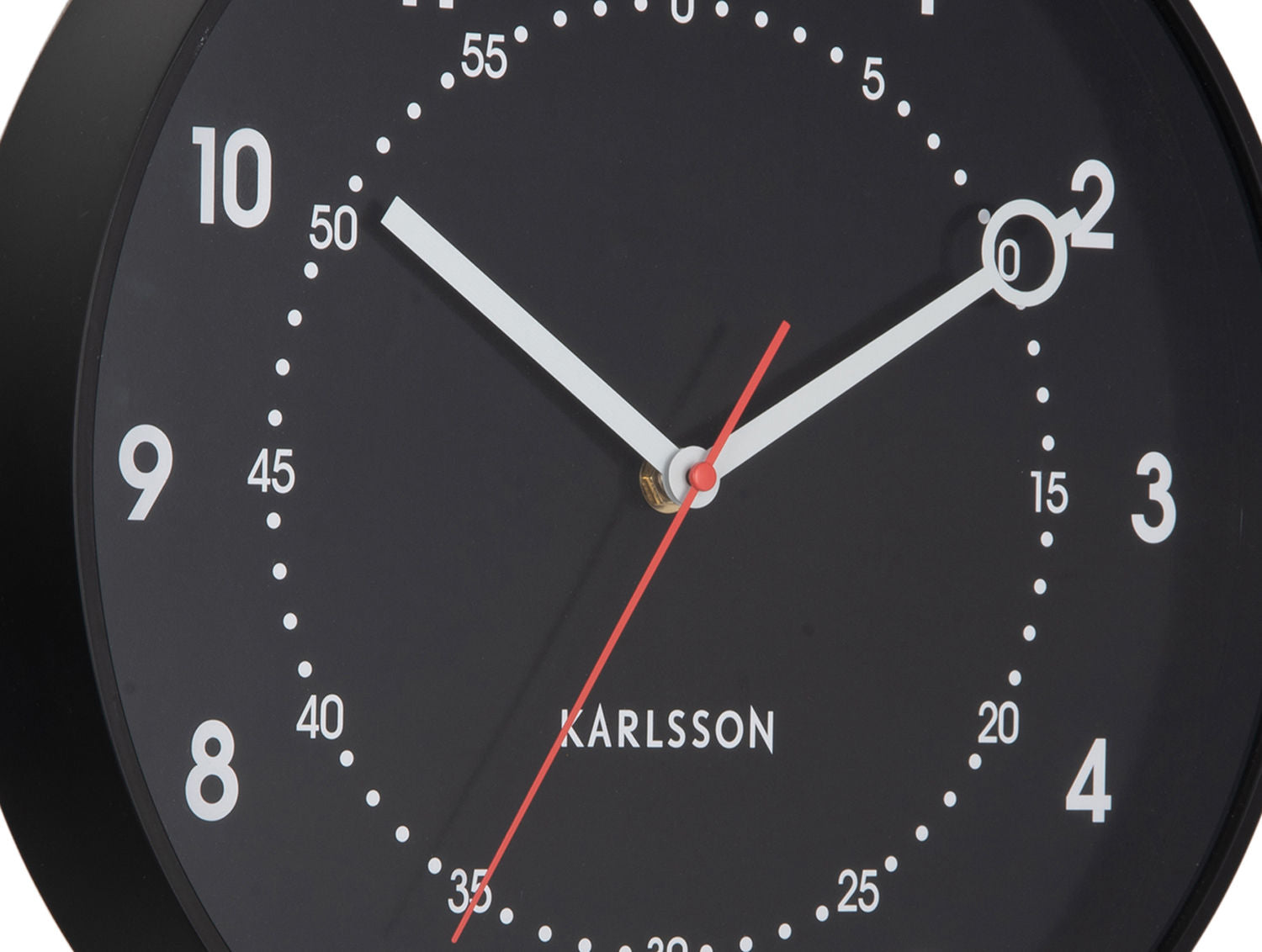 Wanduhr Fresco Schwarz Minimalistisches Skandinavisches Design