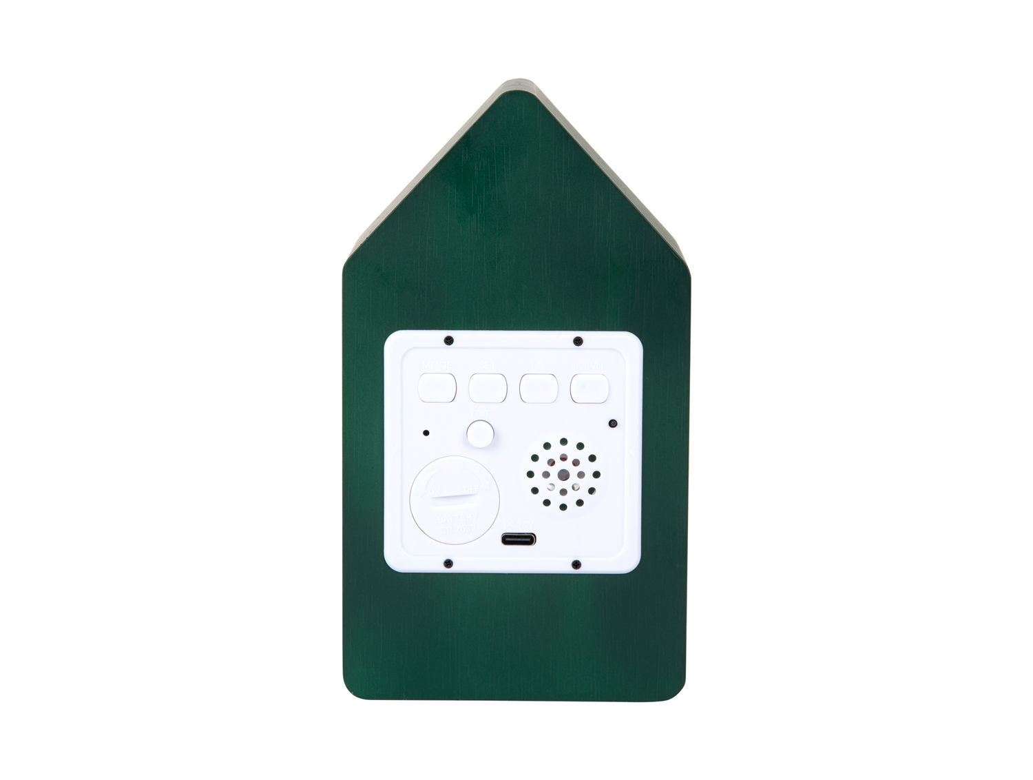 Wecker Cuckoo LED Retrogrün Holzfurnier Oberfläche Karlsson