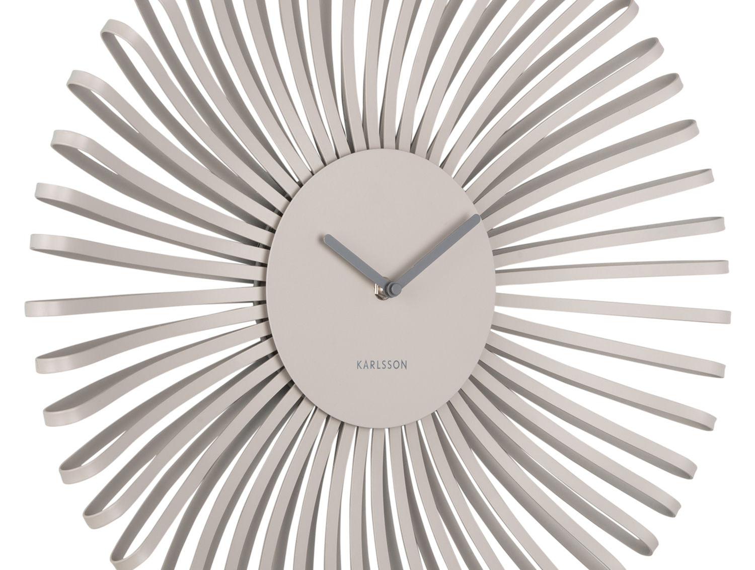 Wanduhr Polo warm grey 3D Effekt Metall Wohnzimmer Nordisch