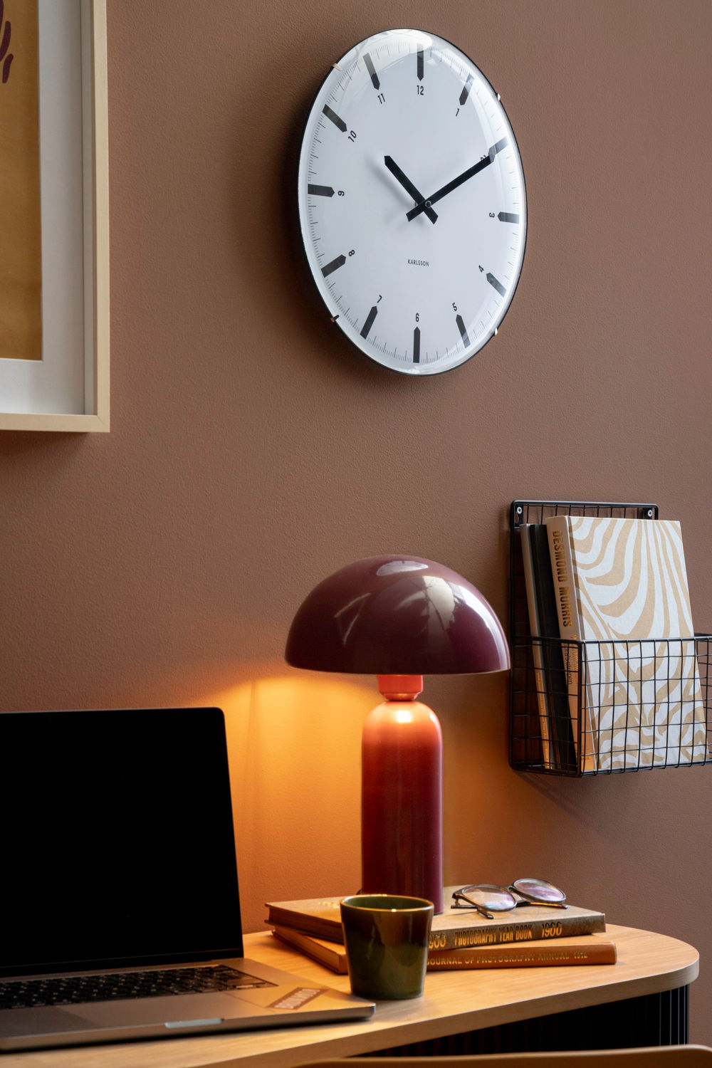 Stilvolle Tischleuchte Atrayente Dunkles Mauve Luxus