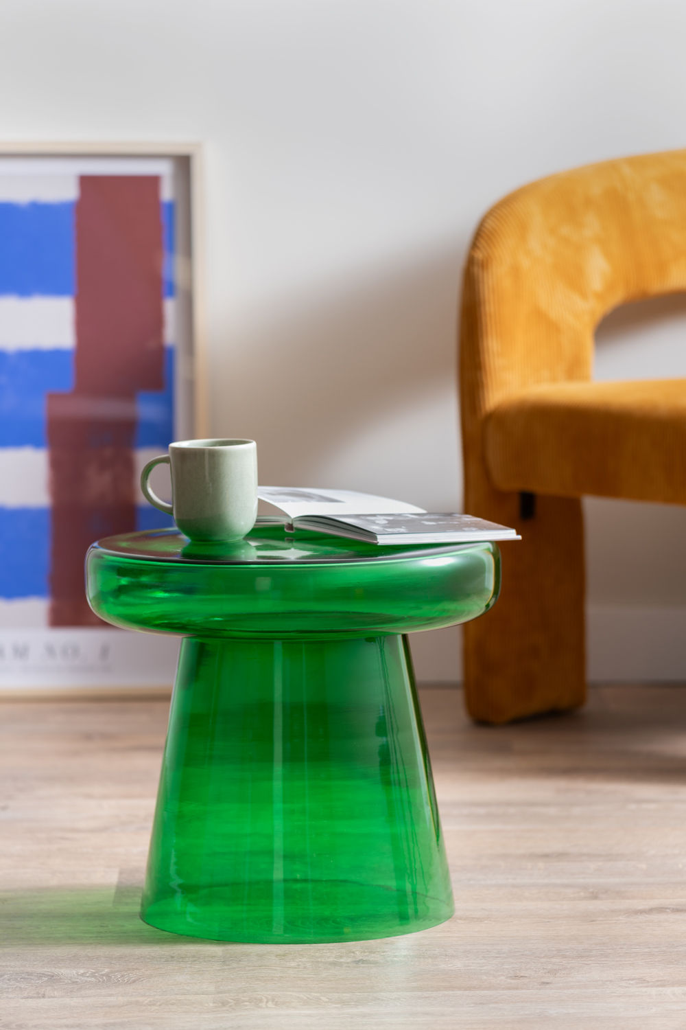 Beistelltisch Simpleza Glas Grün Praktisch Neben Sofa