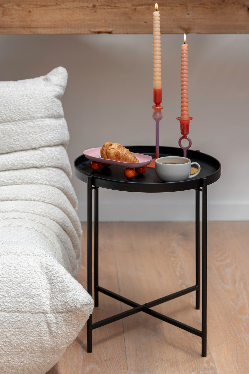 Beistelltisch Meseta Schwarz Modernes Leichtes Metalldesign Wohnzimmer