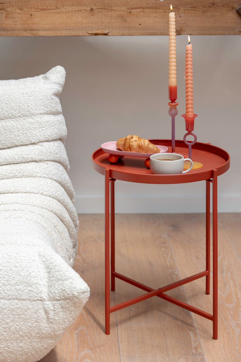 Beistelltisch Meseta Knallrot Metall Minimalistisch Modern