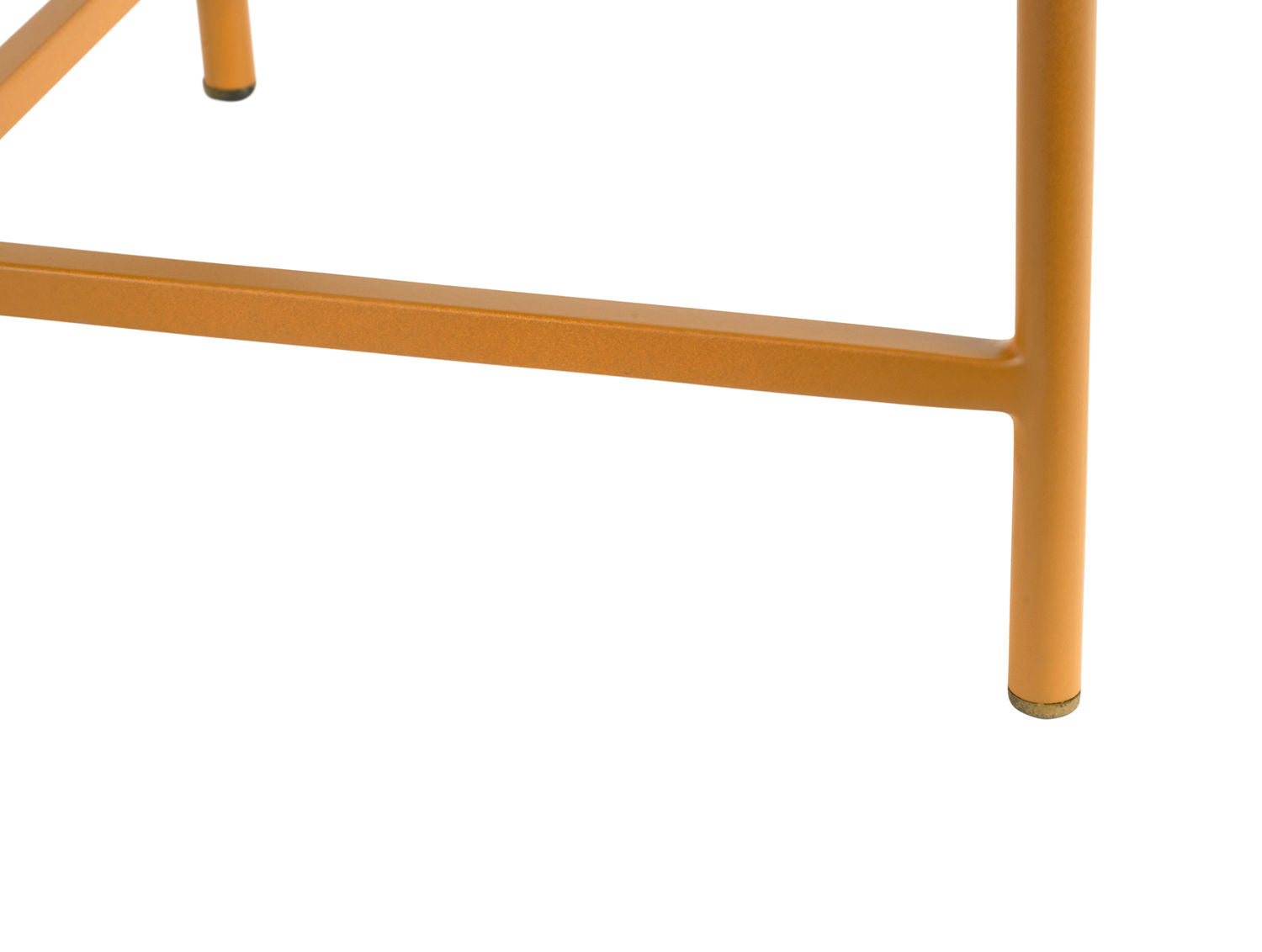 Couchtisch Meseta Ockergelb Metall-Couchtisch Minimalistische Silhouette