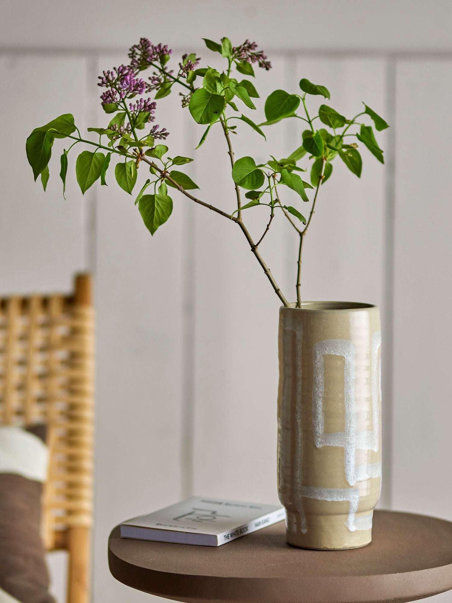 Vefa Deko Vase Natur Terrakotta Unikat Handdekoriert für Warme Akzente