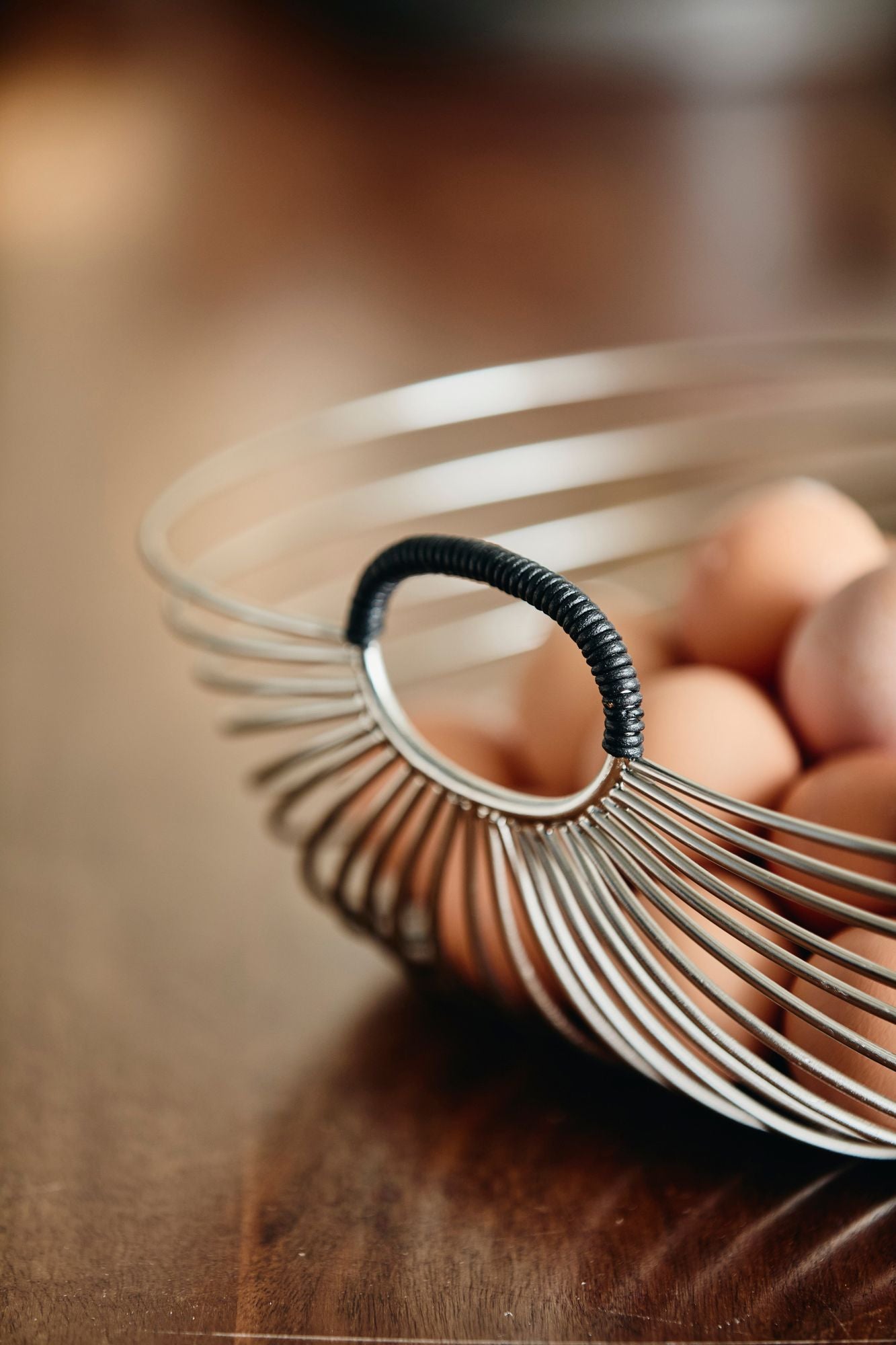 JAIPUR Korb mit Griffen Chromoptik Leichtes Metallgeflecht Eleganz