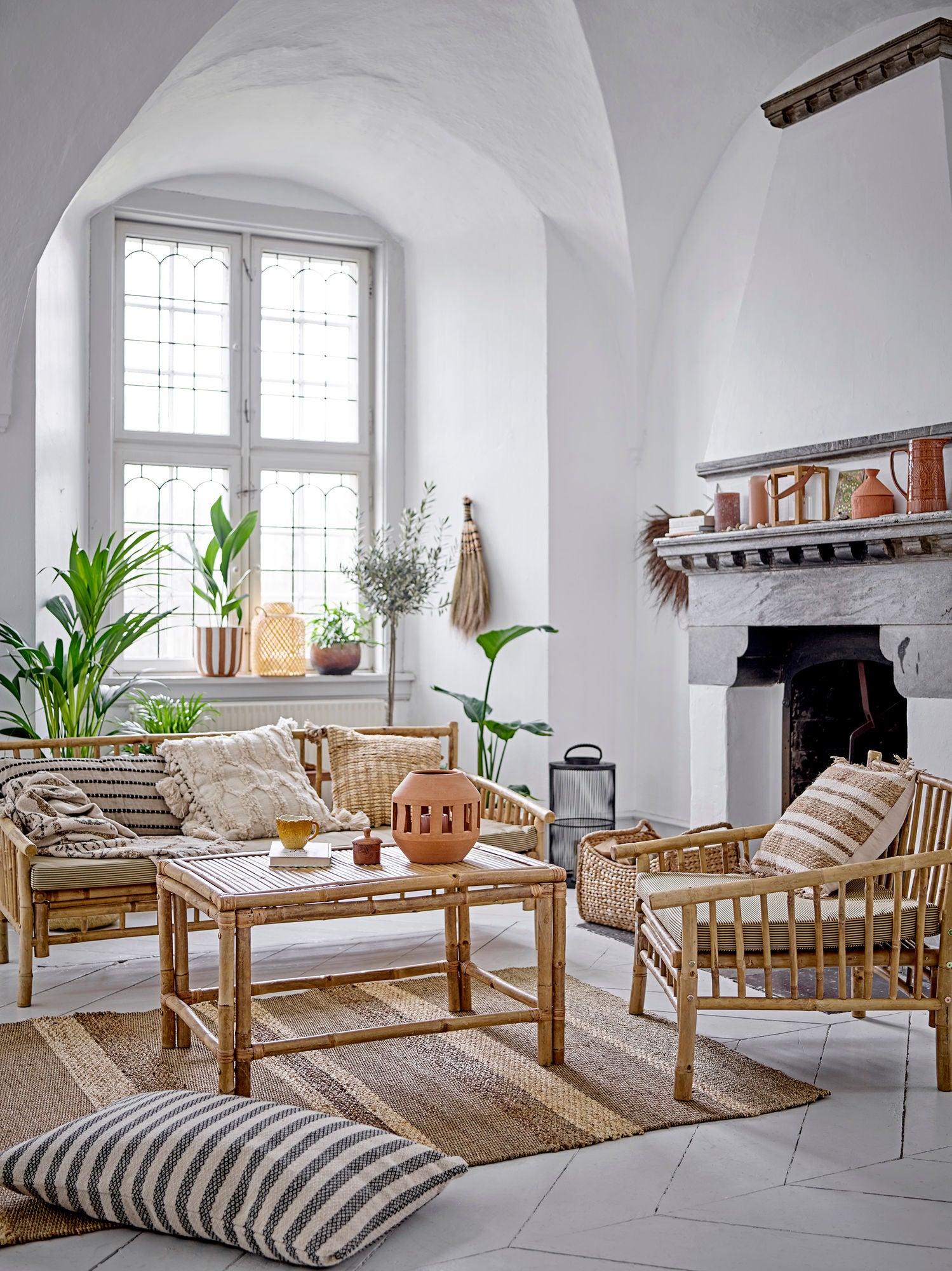 Selma Korb Set Bankuan Gras Natur Dekorative Aufbewahrung für Zuhause