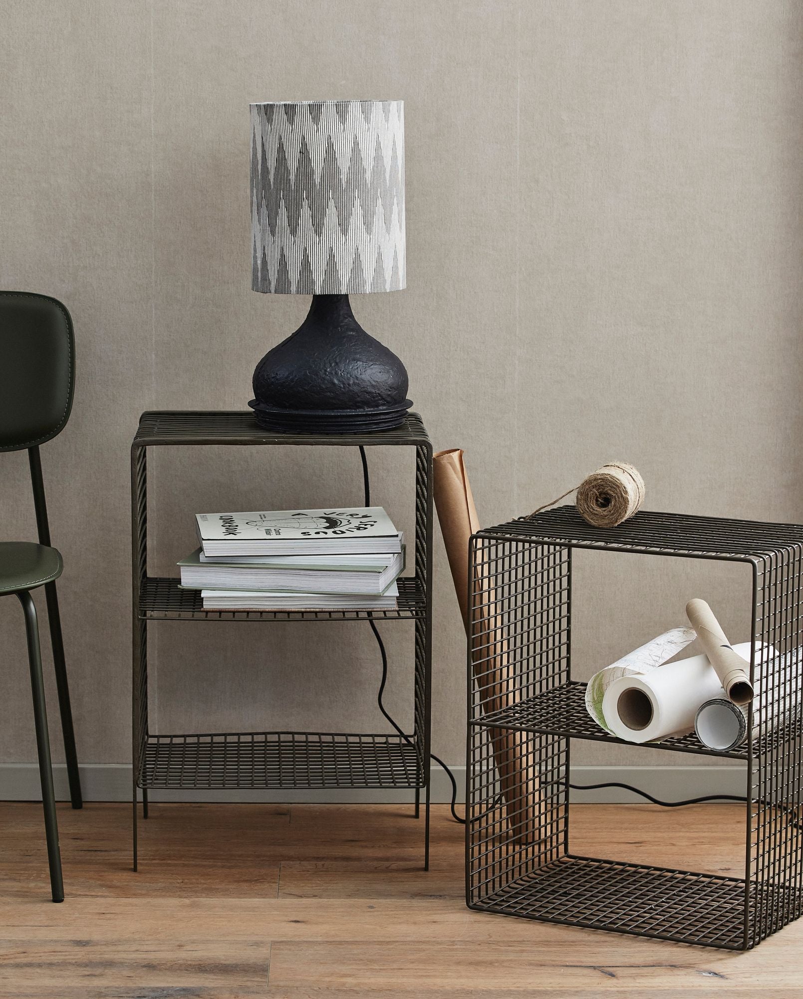 TUO Olivgrün Modulares Gitterregal Vielseitige Aufbewahrung Flexibel