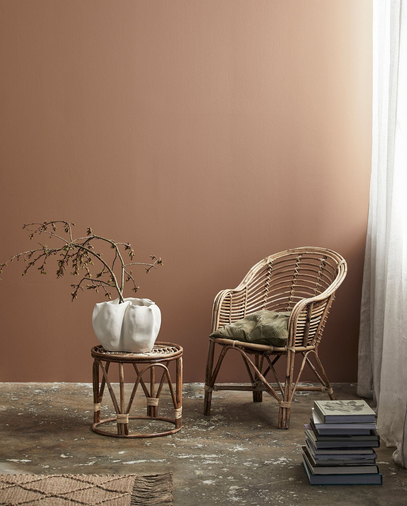 Bambusstuhl Natürliche Farbvariation Handgefertigt Aus Naturmaterialien