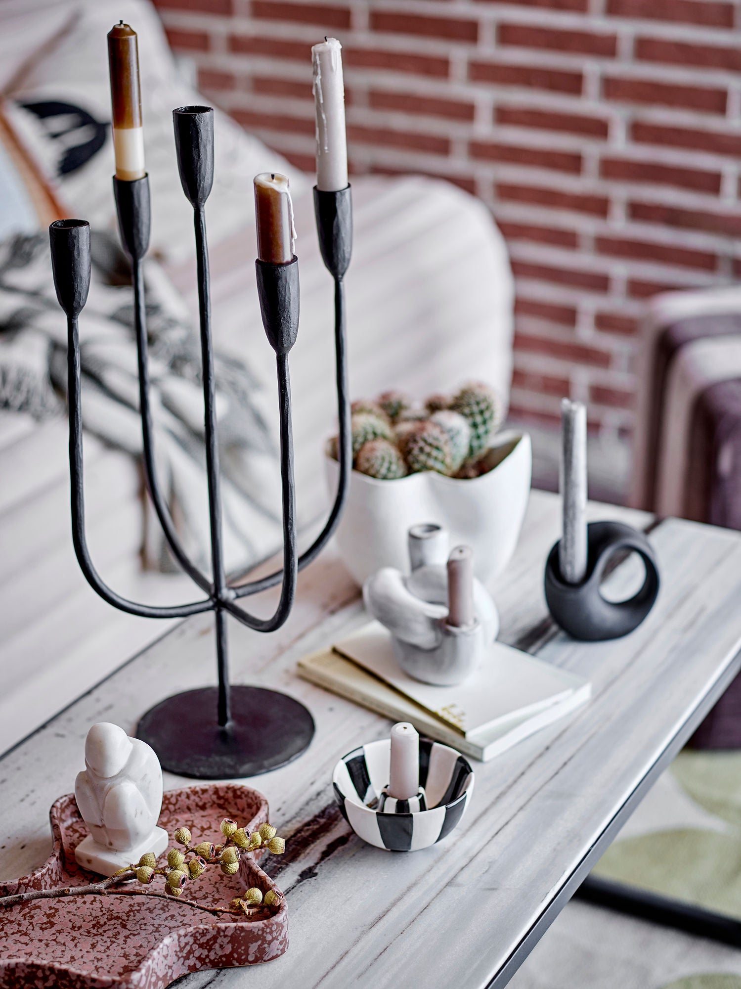 Sanam Blumentopf, weiß, Steingut