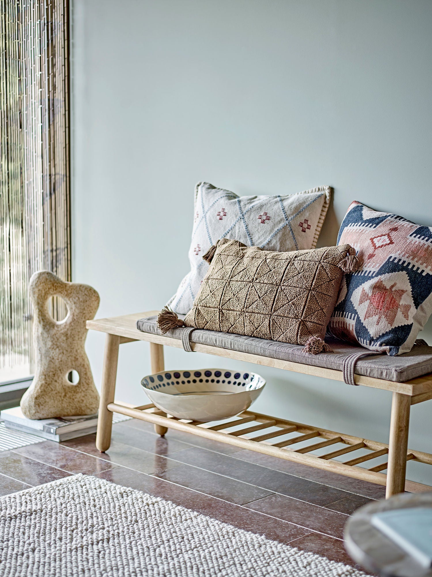 Raheen Deko Skulptur Natur Steingut Handgefertigt für Modernes Ambiente