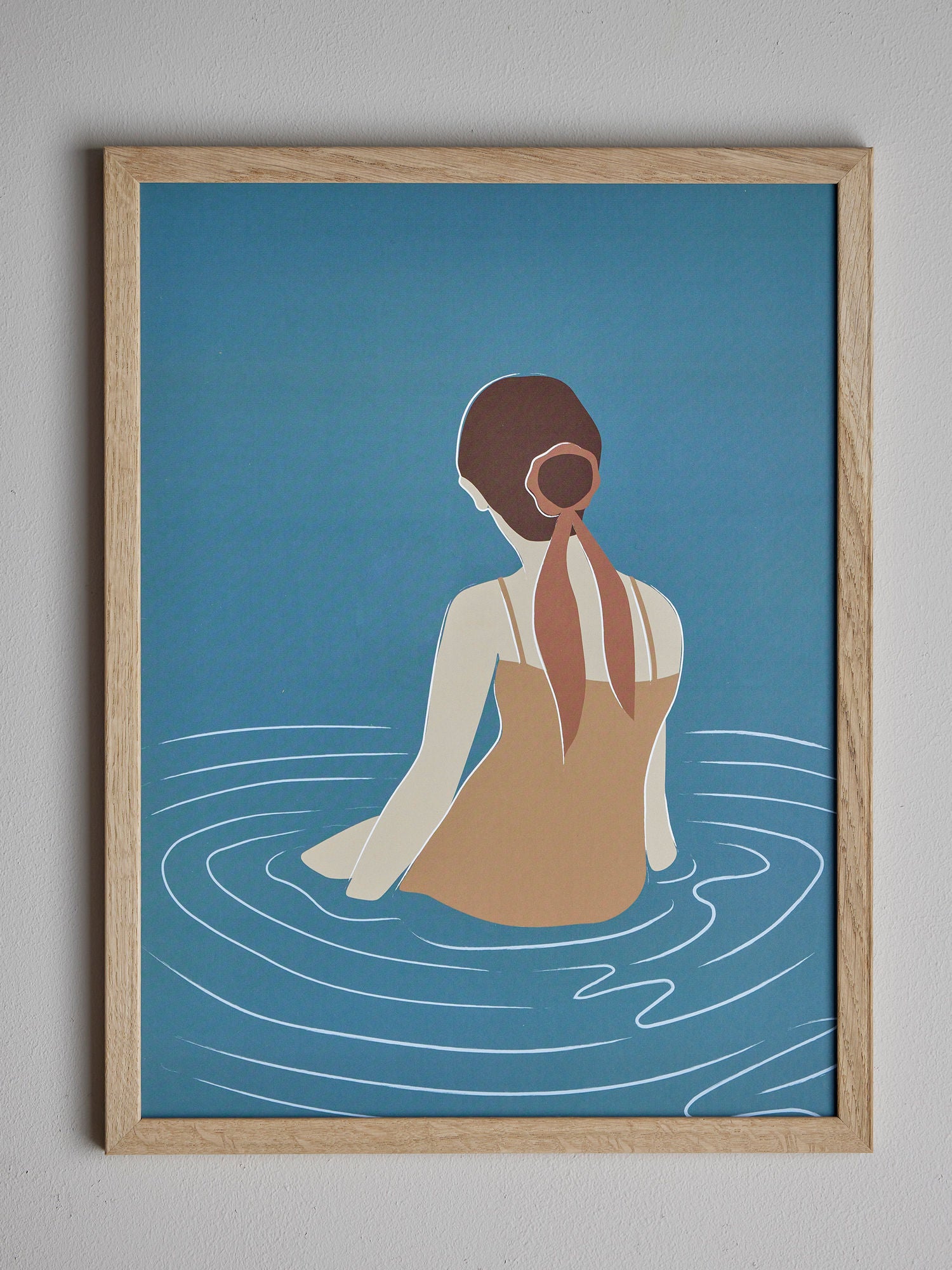 Parma Illustration Im Rahmen Natur Eiche Minimalistischer Akzent