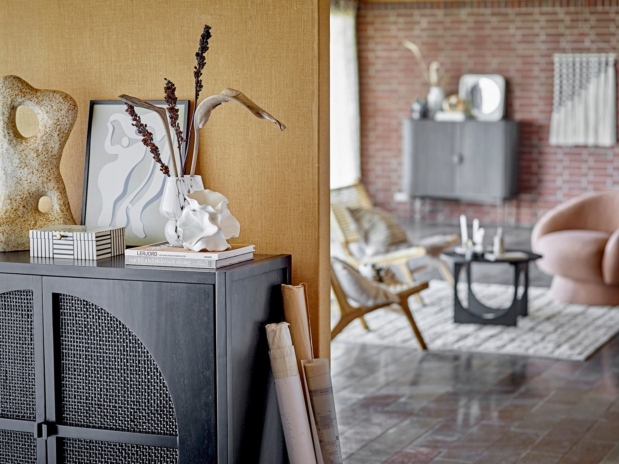 Halim Vase, Weiß, Glas