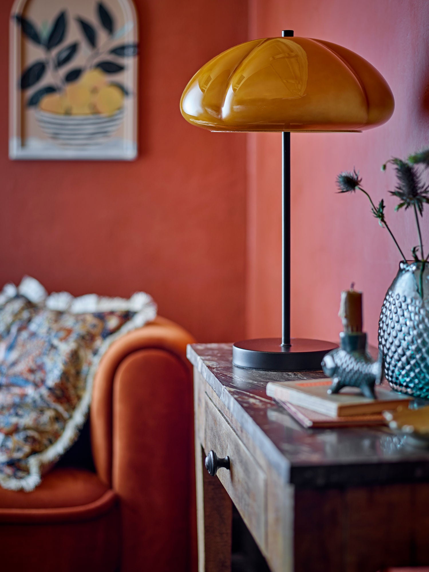 Kinoko Tischlampe Gelb Warmes Licht Dekorativ