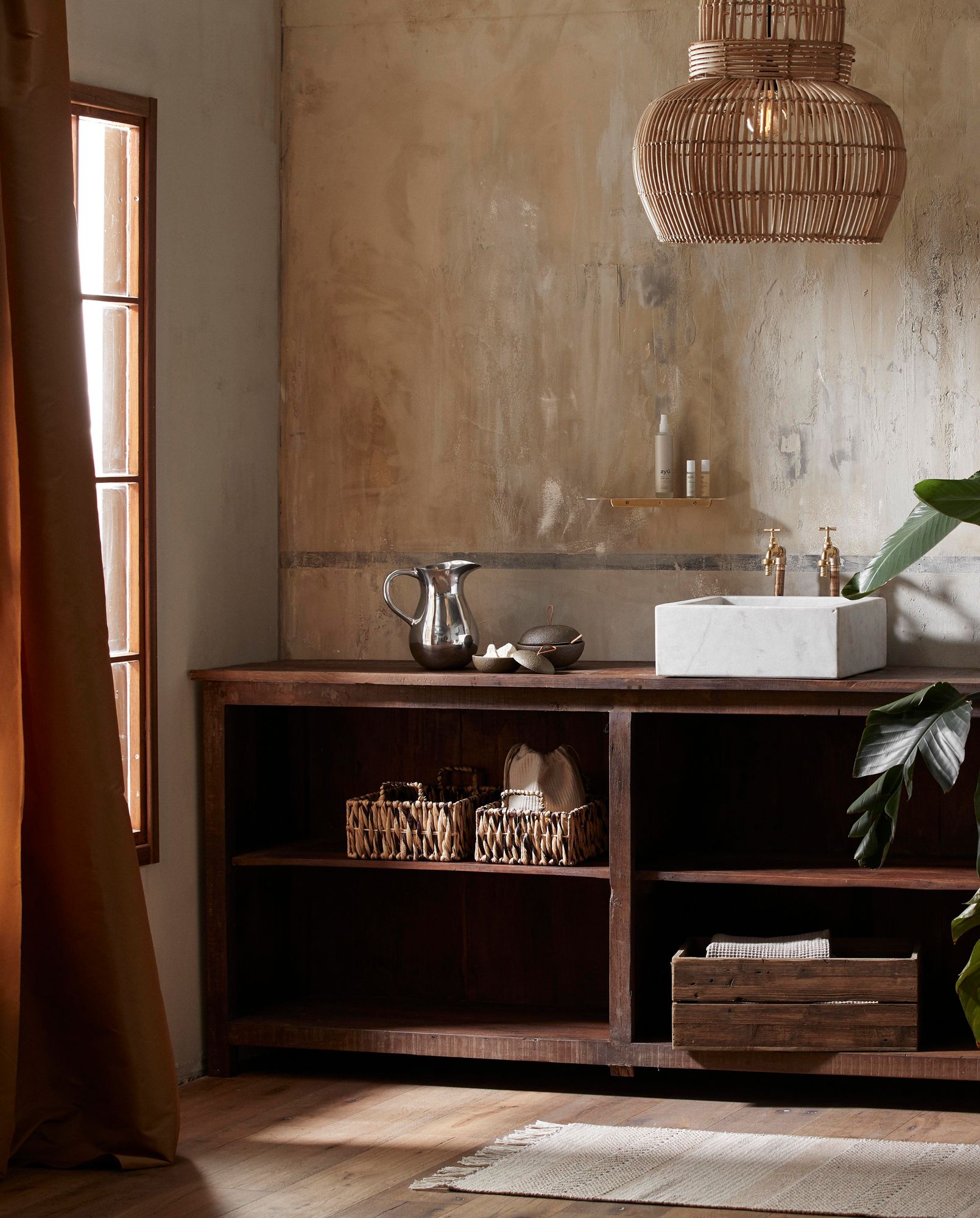 Woodie Displayregal Aus Recyceltem Holz Braun Finish Stilvolle Aufbewahrung